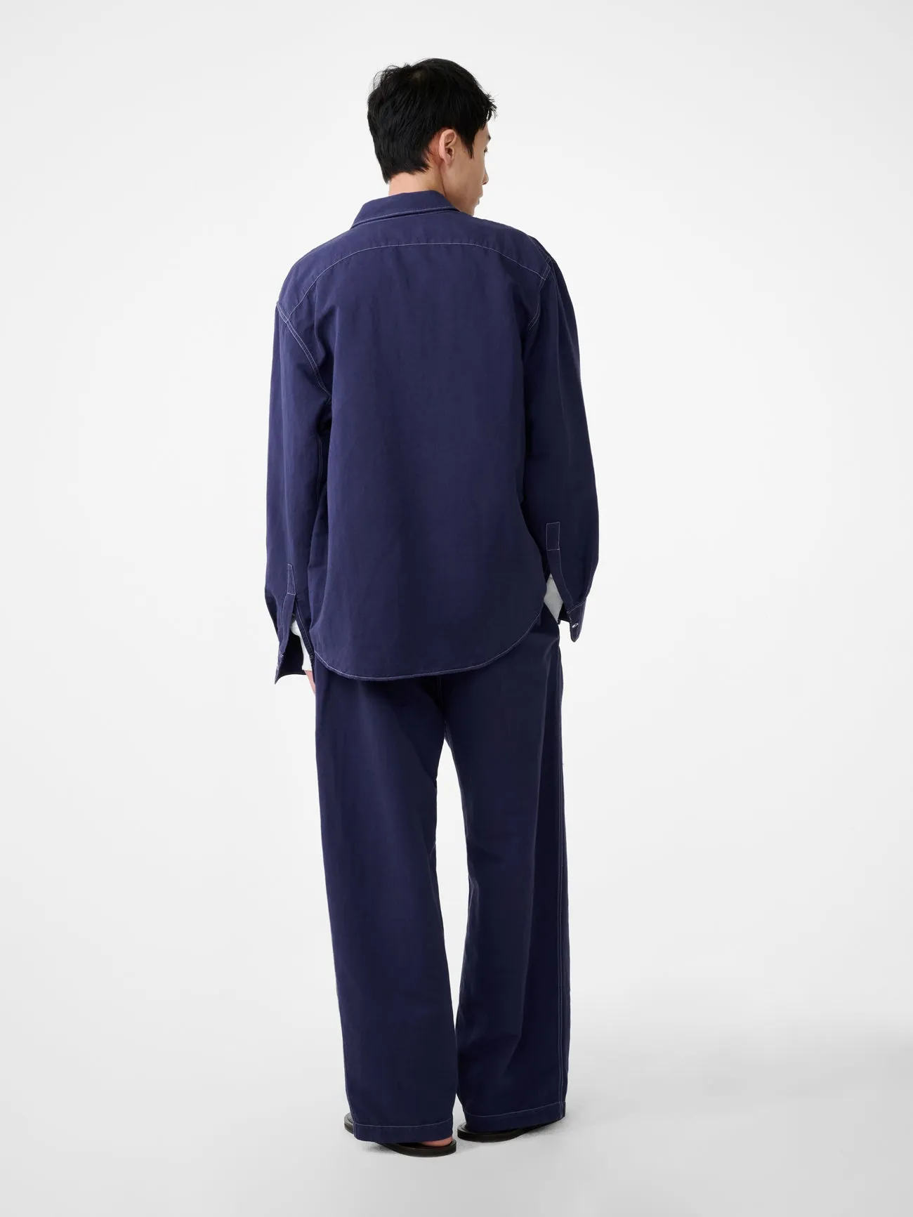 Sonny Drawstring Pant in Indigo sold by Studio Nicholson product image thumbnail 5