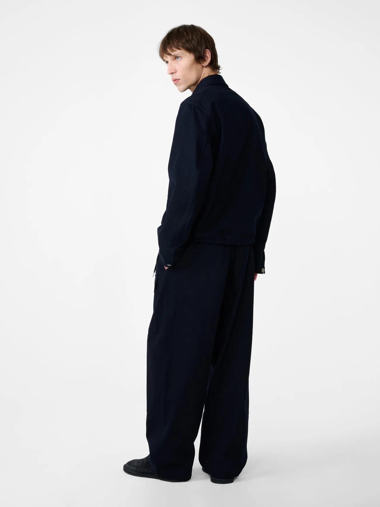 Stowe Polo Shirt in Indigo sold by Studio Nicholson product image thumbnail 5