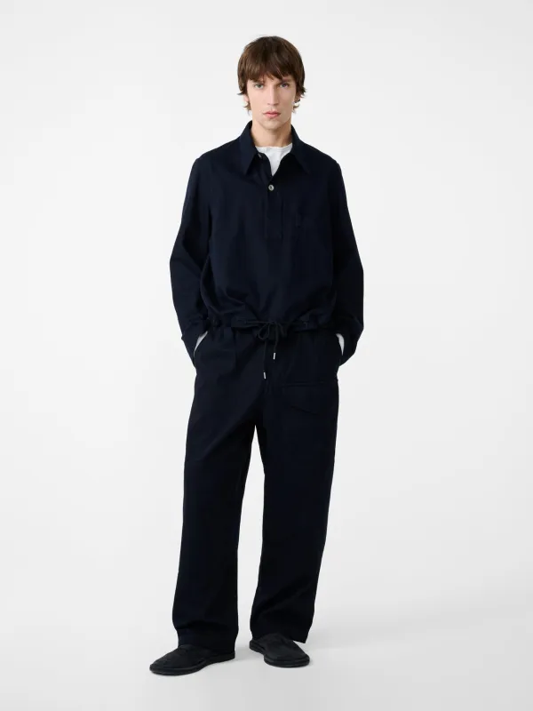 Stowe Polo Shirt in Indigo made by Studio Nicholson