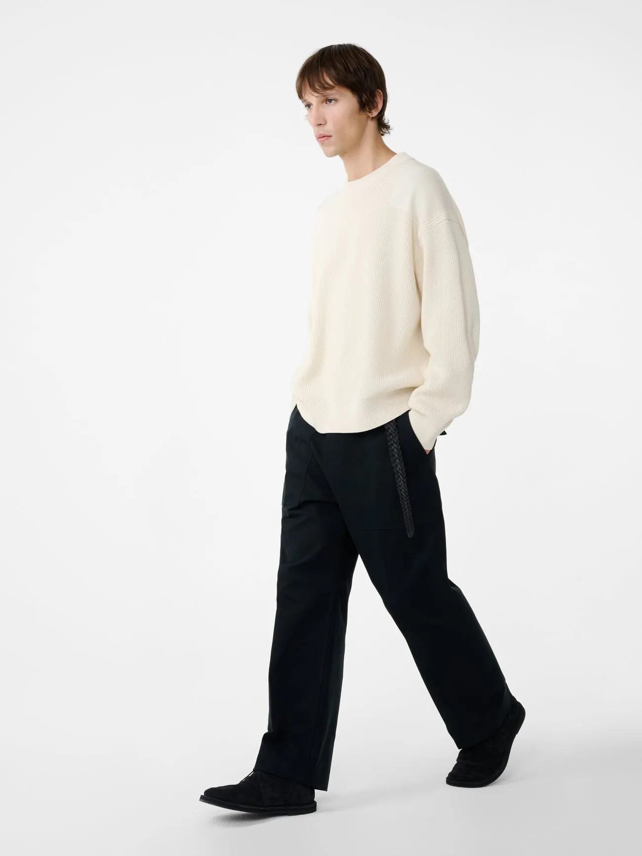 Balos Straight Leg Pant in Darkest Navy sold by Studio Nicholson