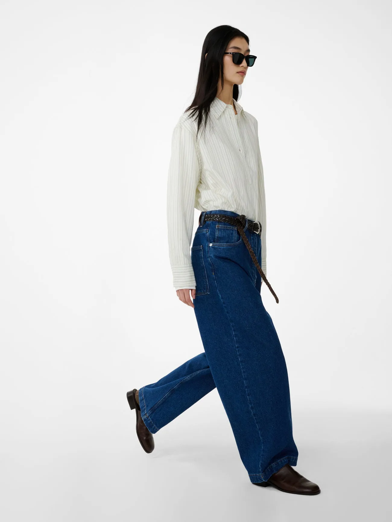Neive Wide Leg Denim Pant in Indigo Wash sold by Studio Nicholson product image thumbnail 2