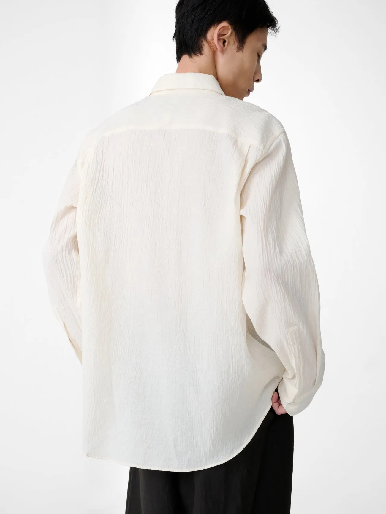 View Matelasse Shirt in Milk sold by Studio Nicholson product image thumbnail 3