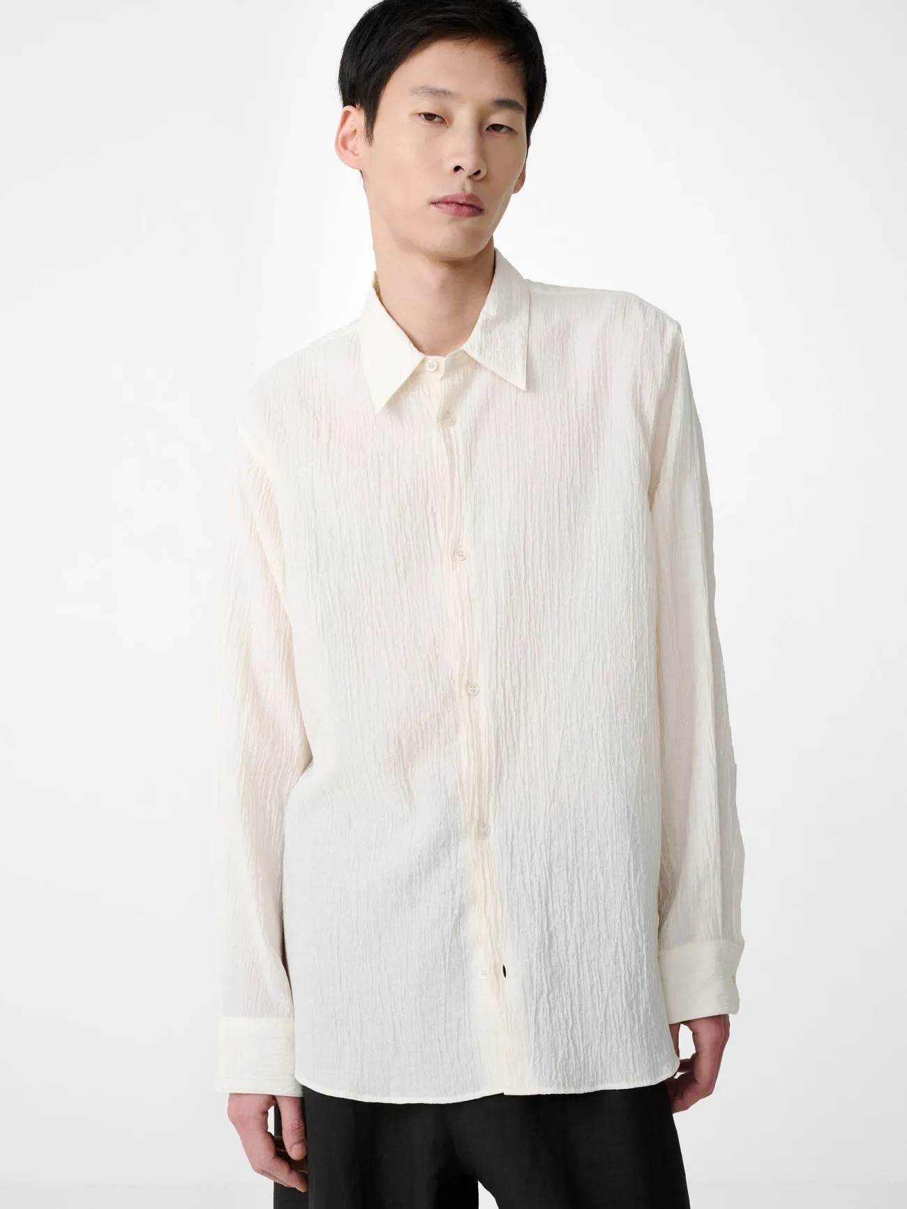 View Matelasse Shirt in Milk sold by Studio Nicholson product image thumbnail 2