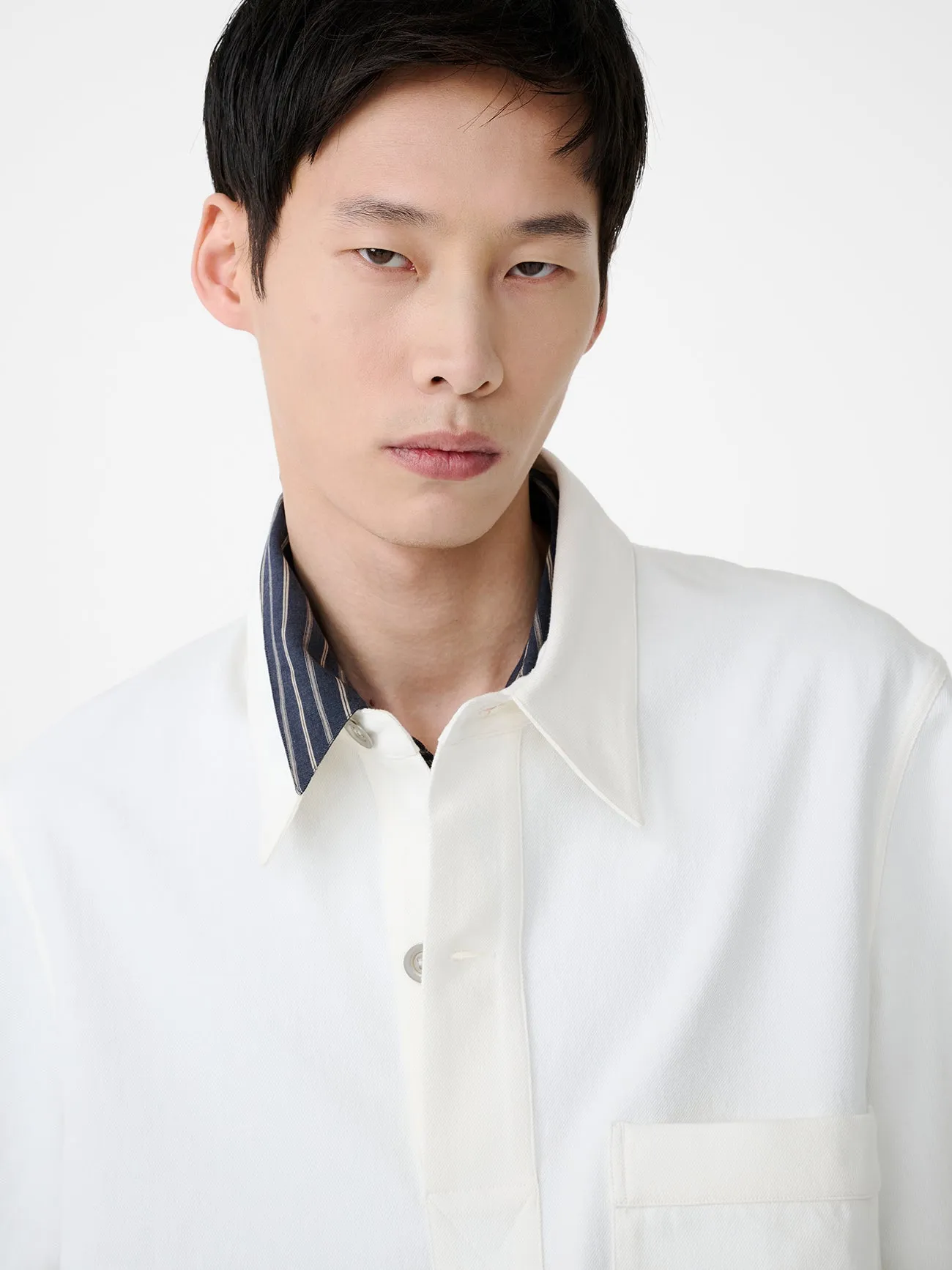 Stowe Polo Shirt in Salt sold by Studio Nicholson product image thumbnail 4