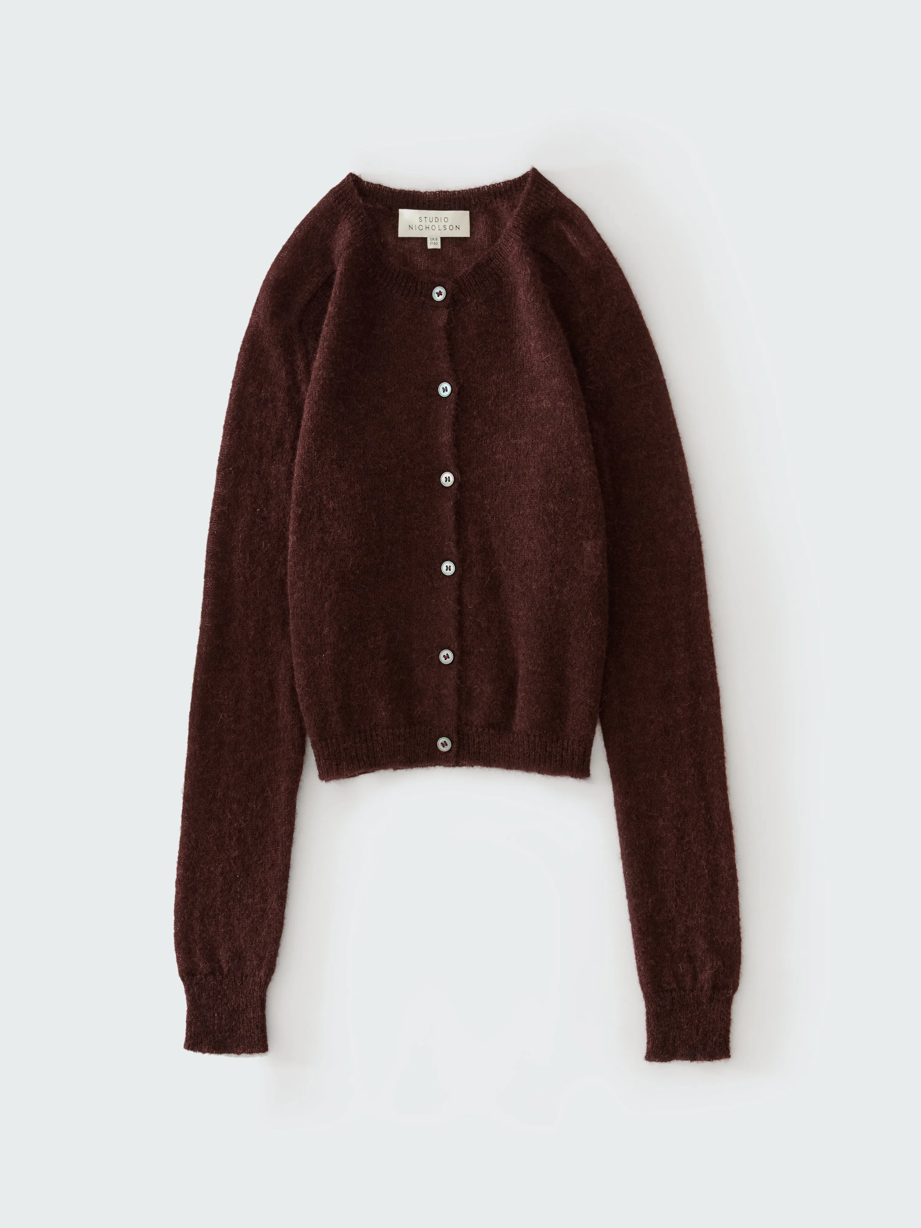 Iska Cardigan in Mulberry sold by Studio Nicholson product image thumbnail 5
