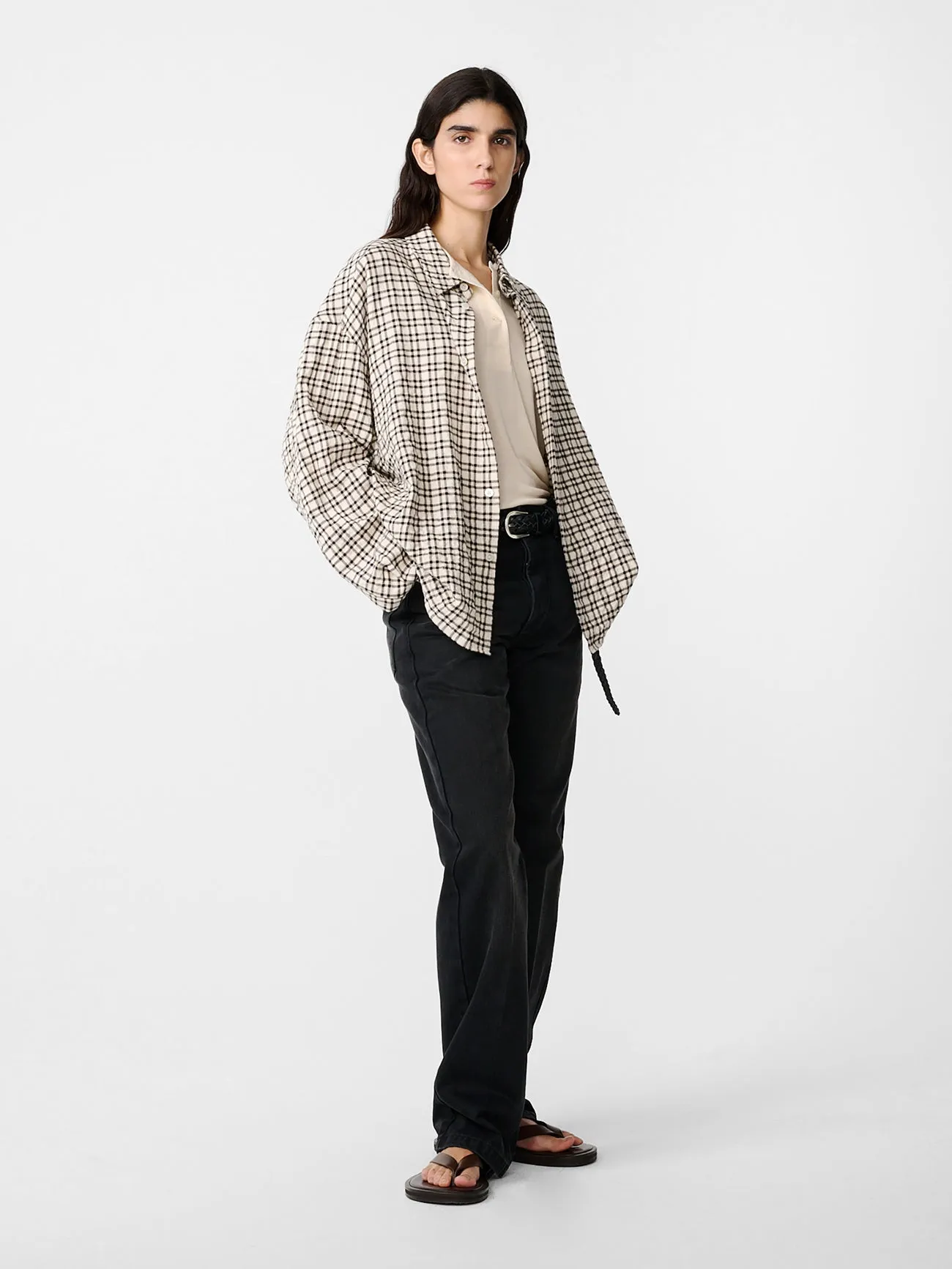 Barra Straight Leg Denim Pant in Faded Black Wash sold by Studio Nicholson product image thumbnail 2