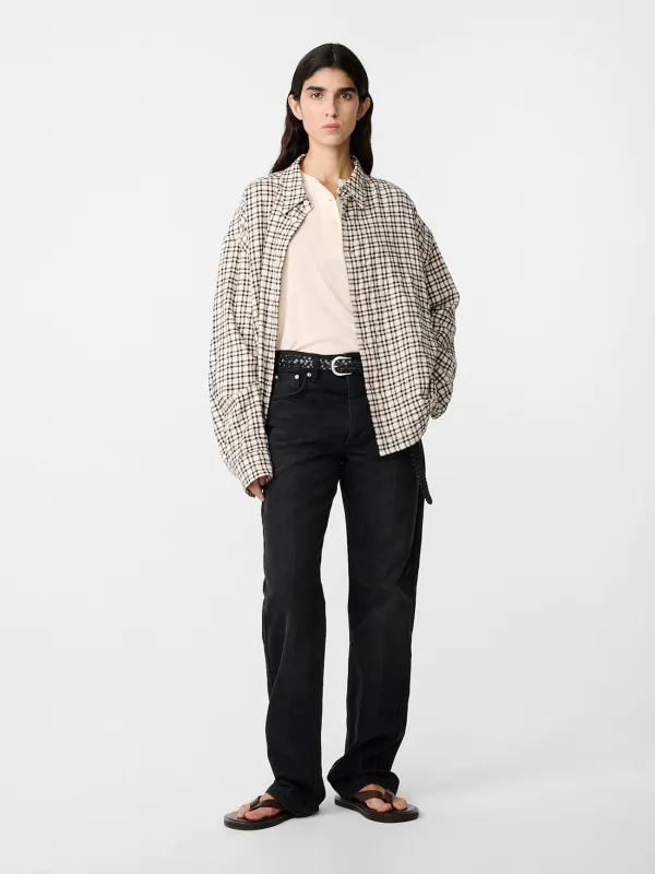 Barra Straight Leg Denim Pant in Faded Black Wash made by Studio Nicholson