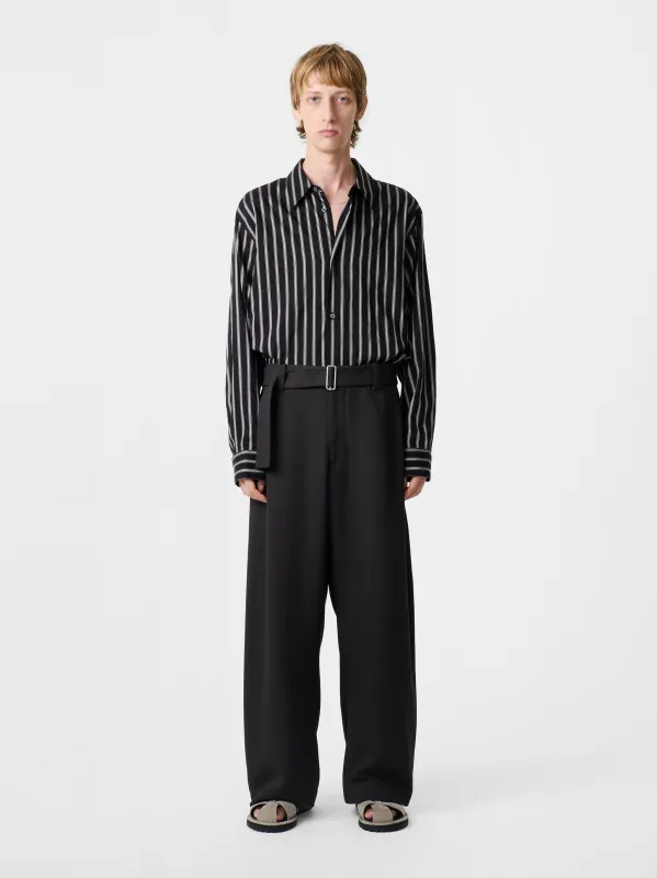 Vital Wool Belted Pant in Oil made by Studio Nicholson