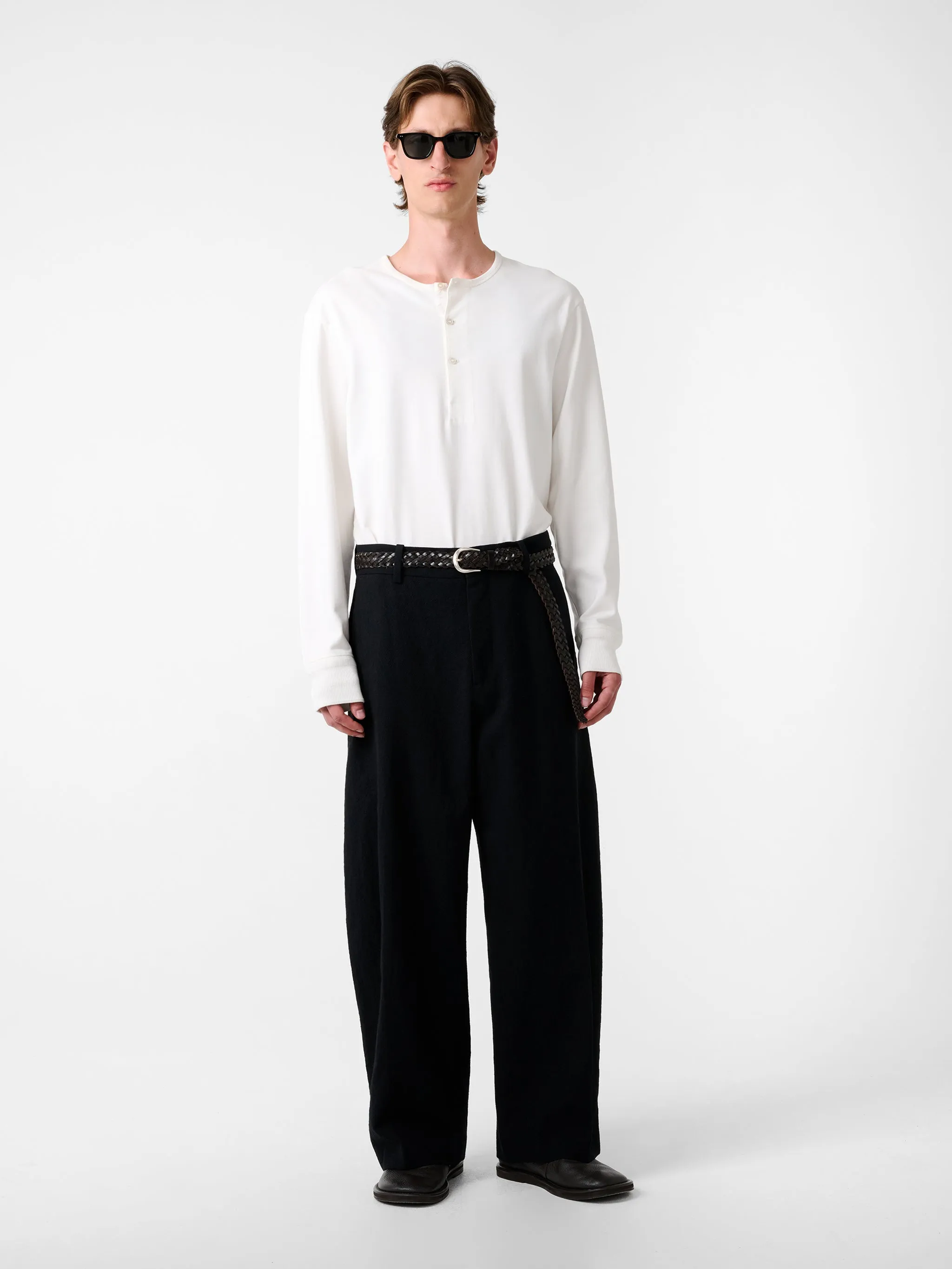 Kuyto Long Sleeve Jersey in Parchment sold by Studio Nicholson product image thumbnail 2