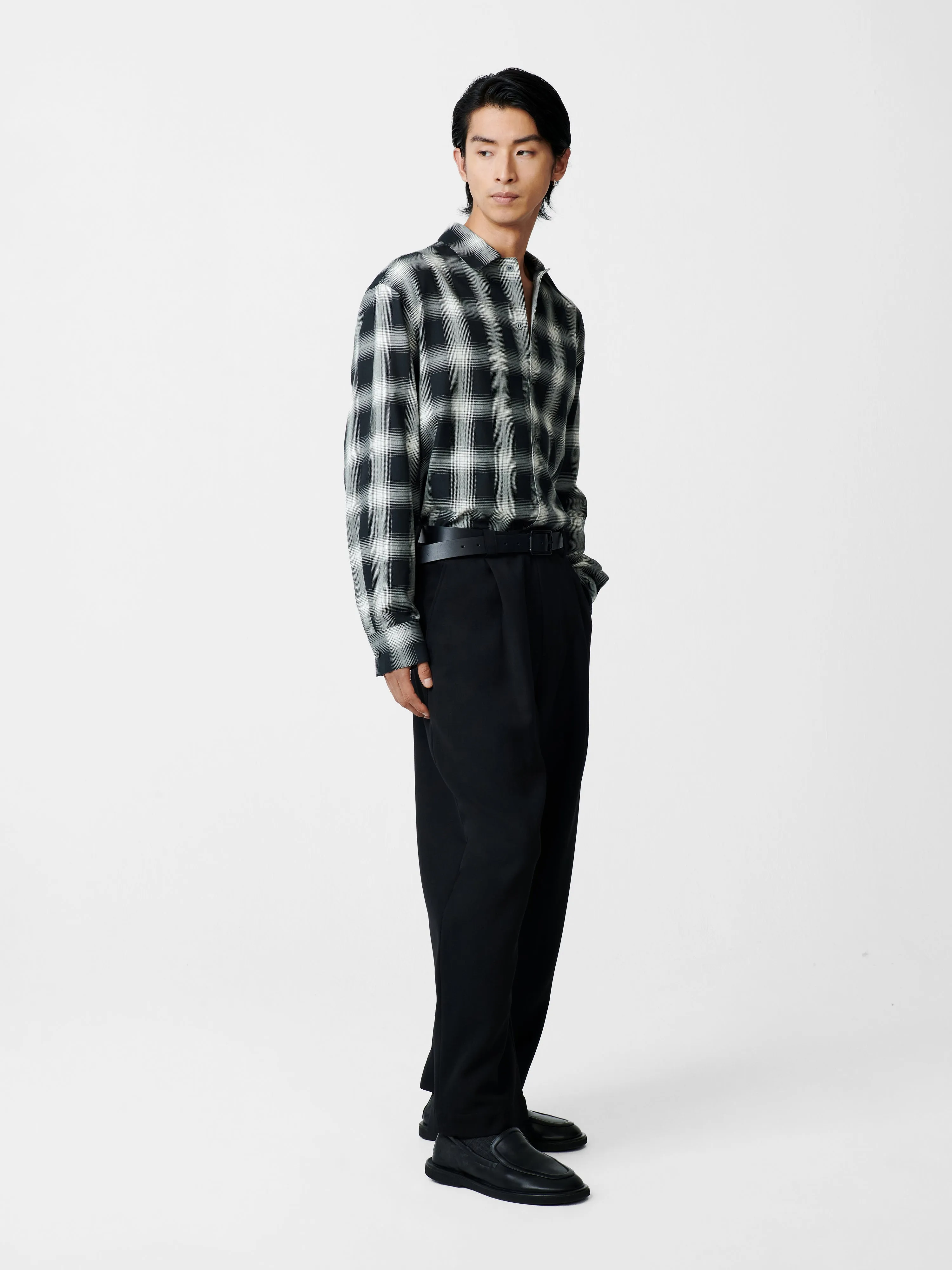 Tuck Pleated Pant in Black sold by Studio Nicholson product image thumbnail 3