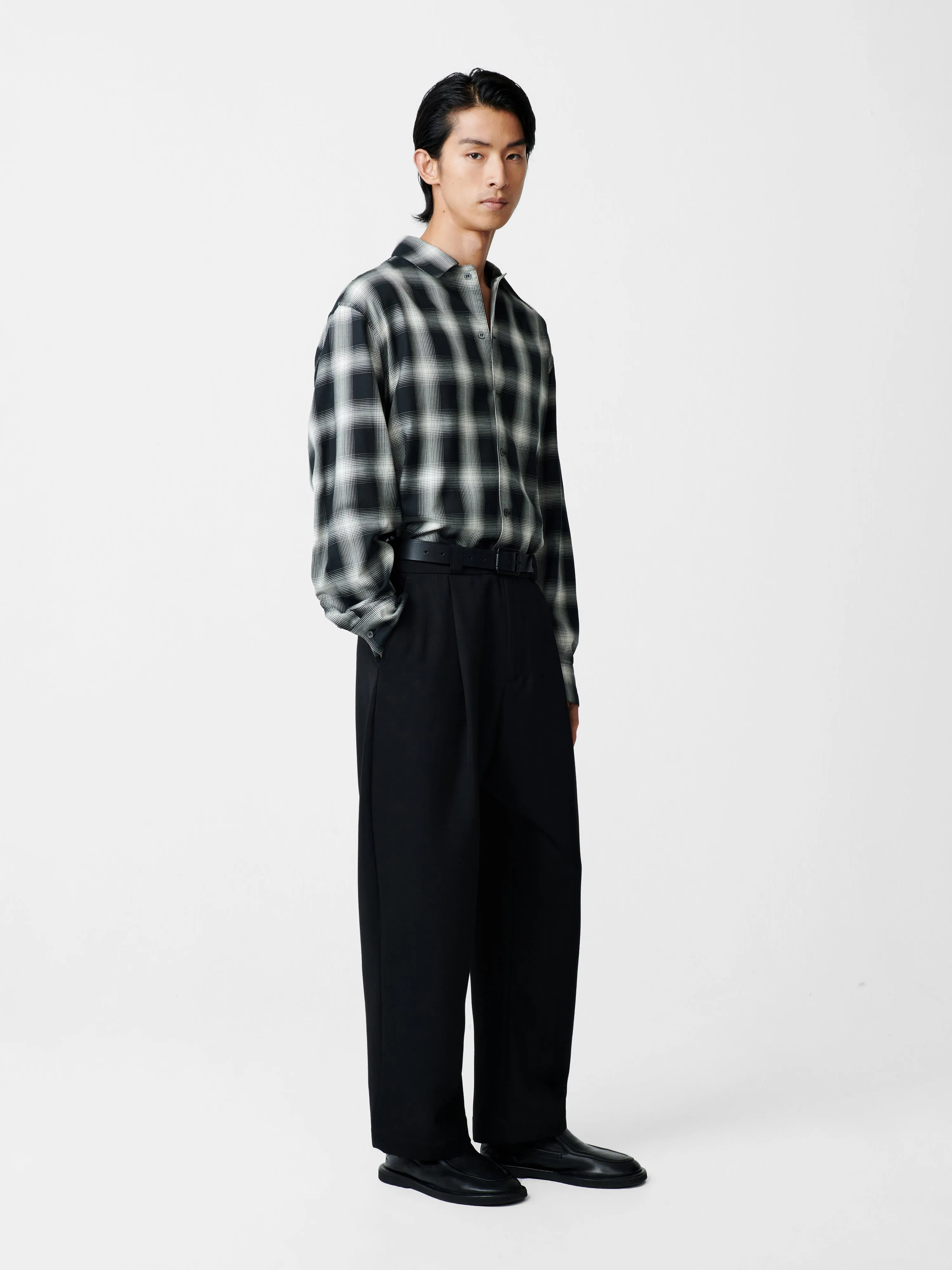 Tuck Pleated Pant in Black sold by Studio Nicholson product image thumbnail 2