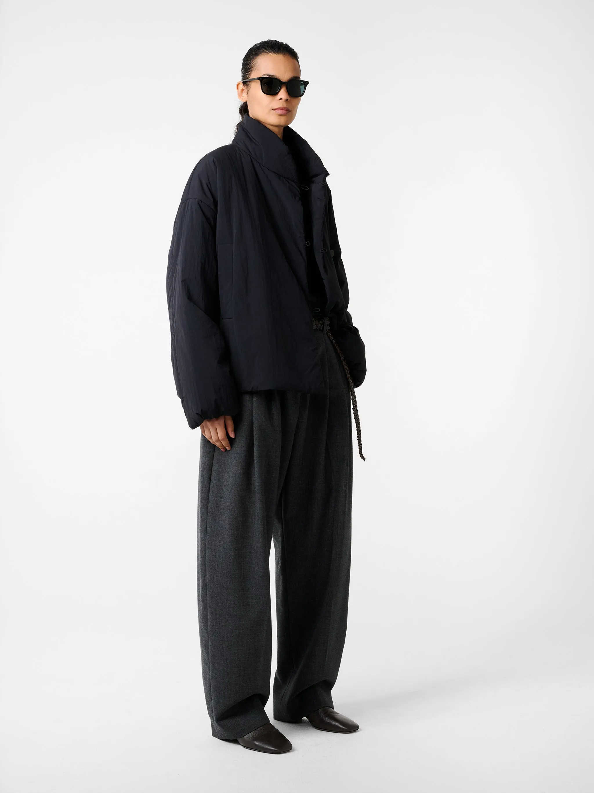 Vaner Puffer Jacket in Darkest Navy sold by Studio Nicholson product image thumbnail 4