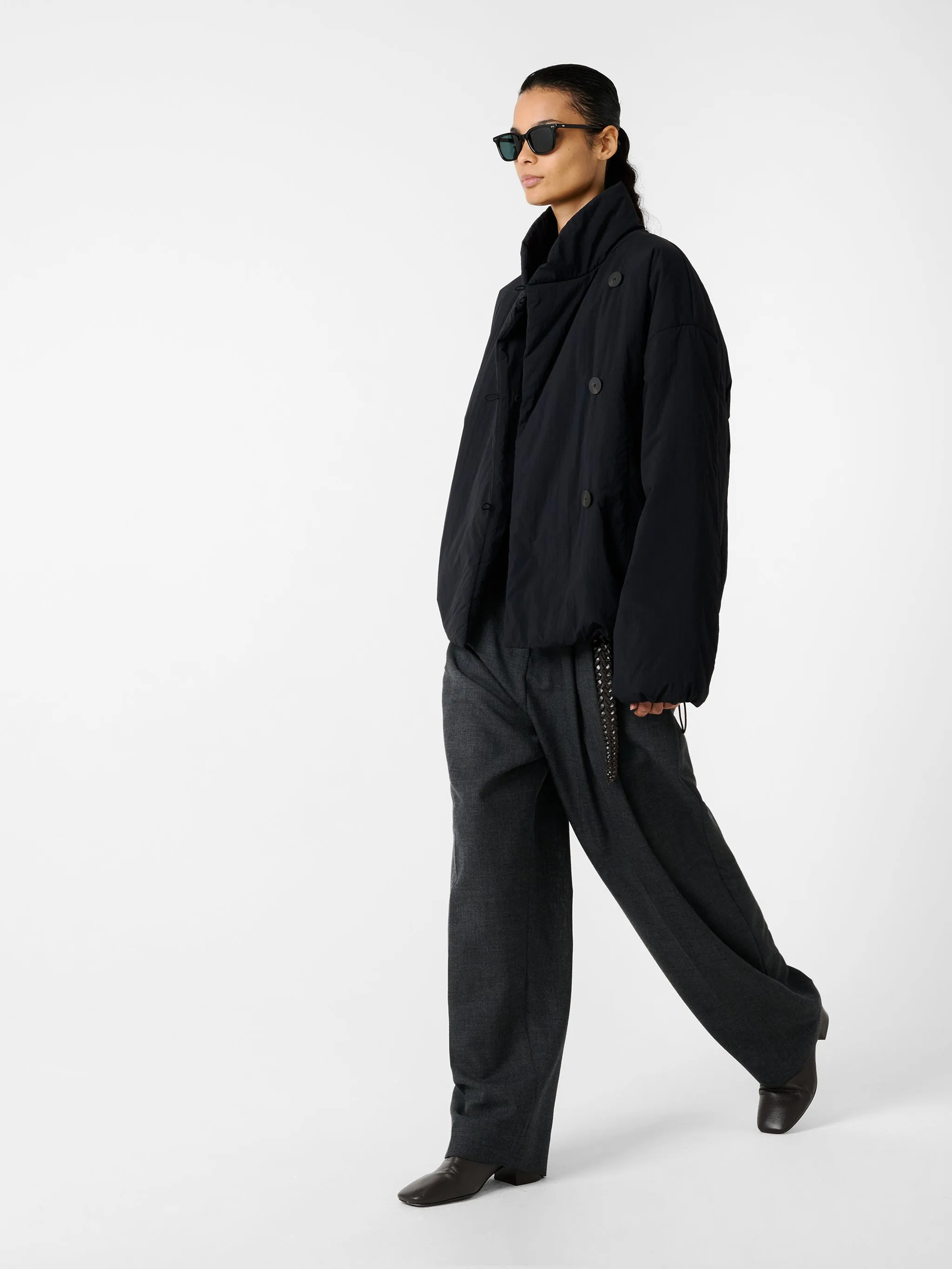 Vaner Puffer Jacket in Darkest Navy sold by Studio Nicholson product image thumbnail 5