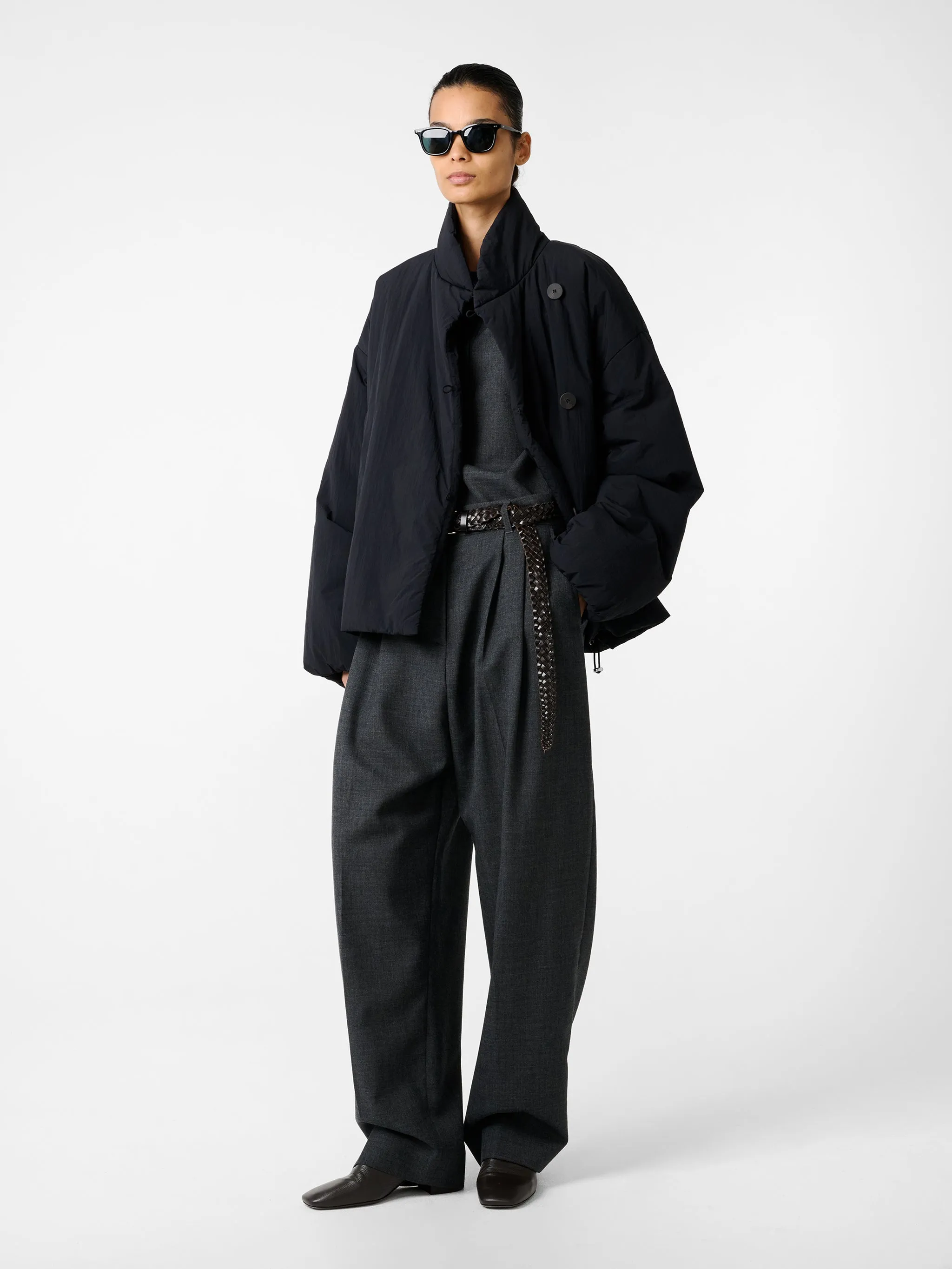 Vaner Puffer Jacket in Darkest Navy sold by Studio Nicholson product image thumbnail 2