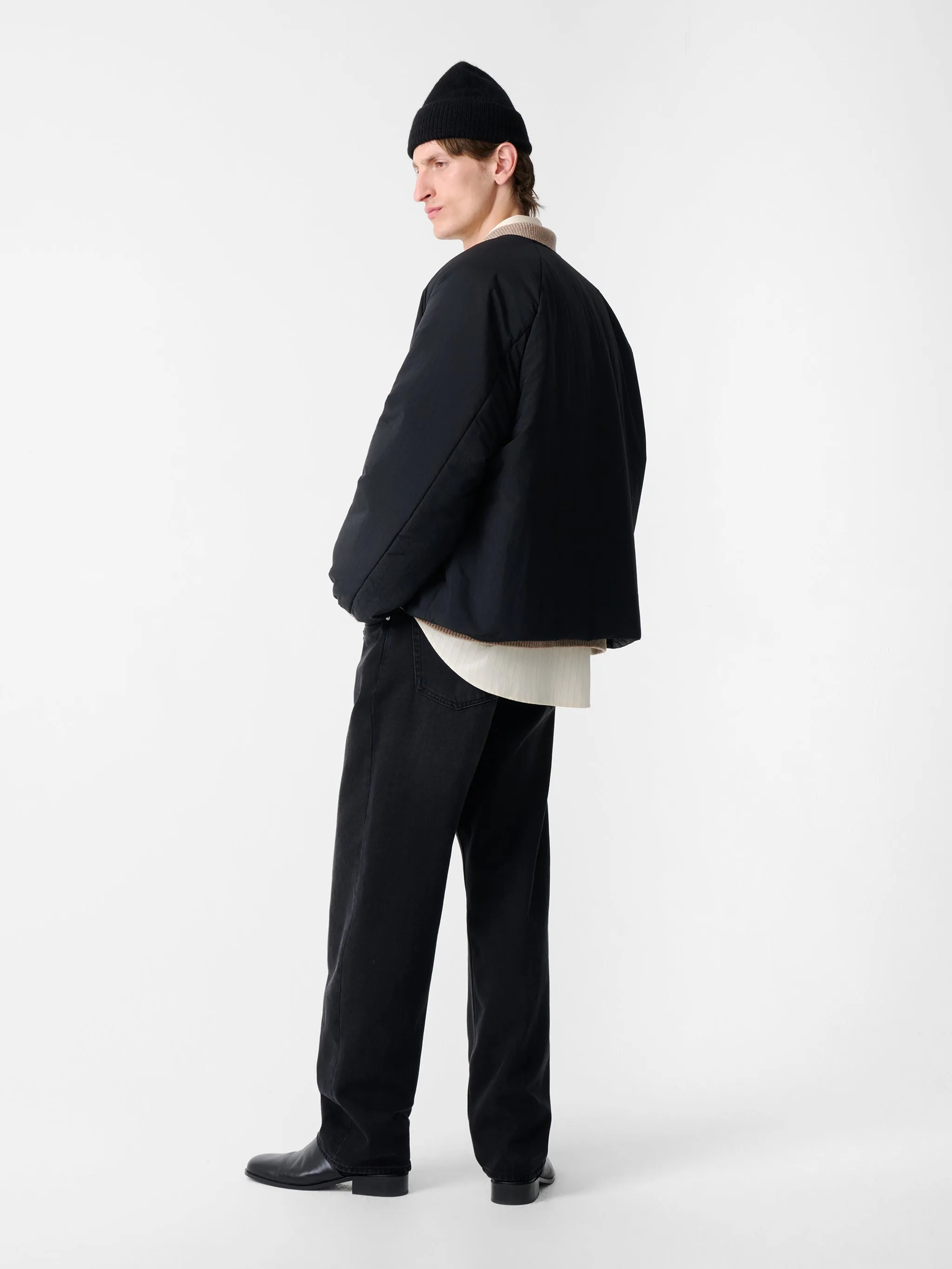 Nicio Puffer Jacket in Darkest Navy sold by Studio Nicholson product image thumbnail 4