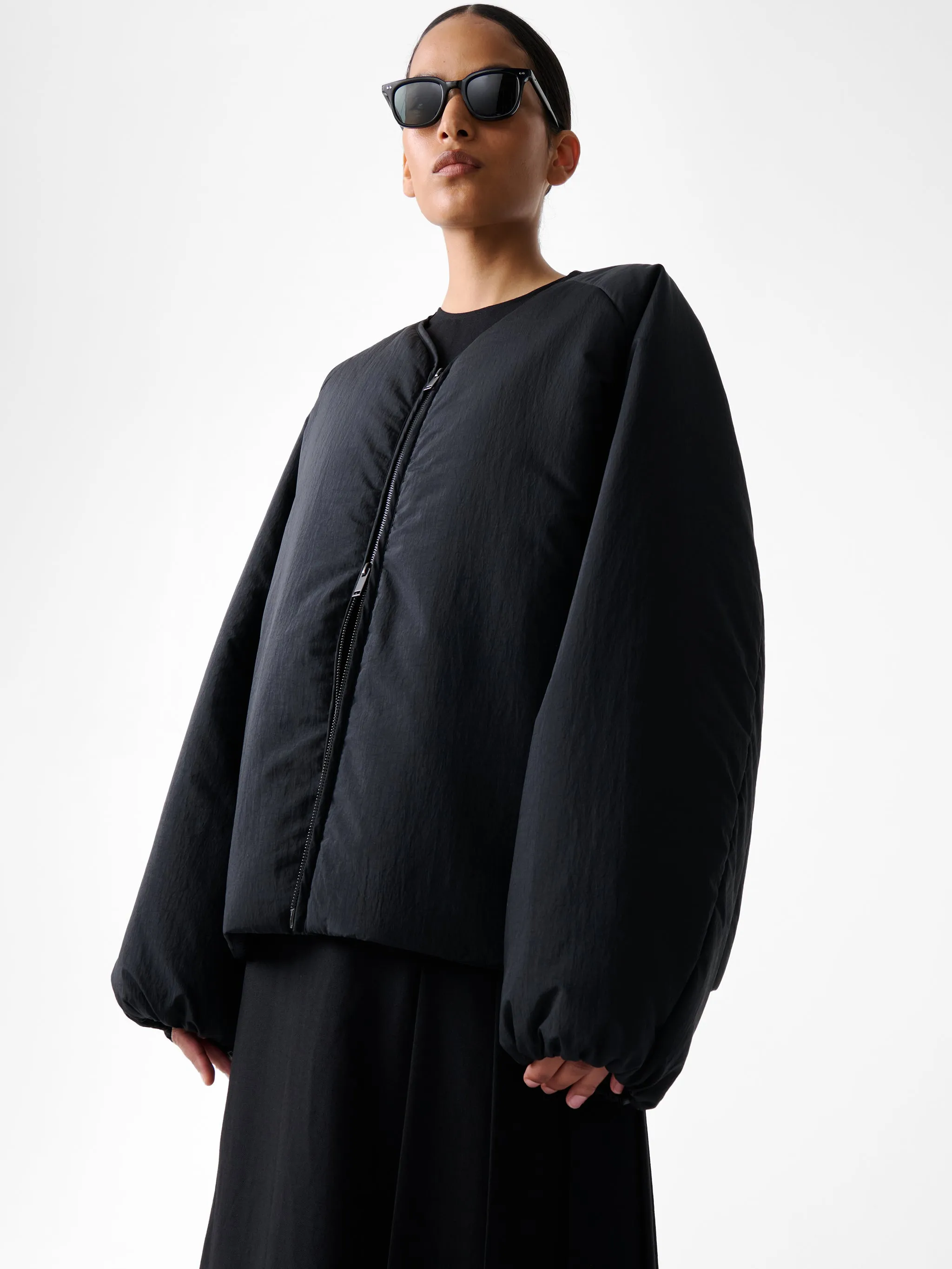Nicio Puffer Jacket in Darkest Navy sold by Studio Nicholson product image thumbnail 3