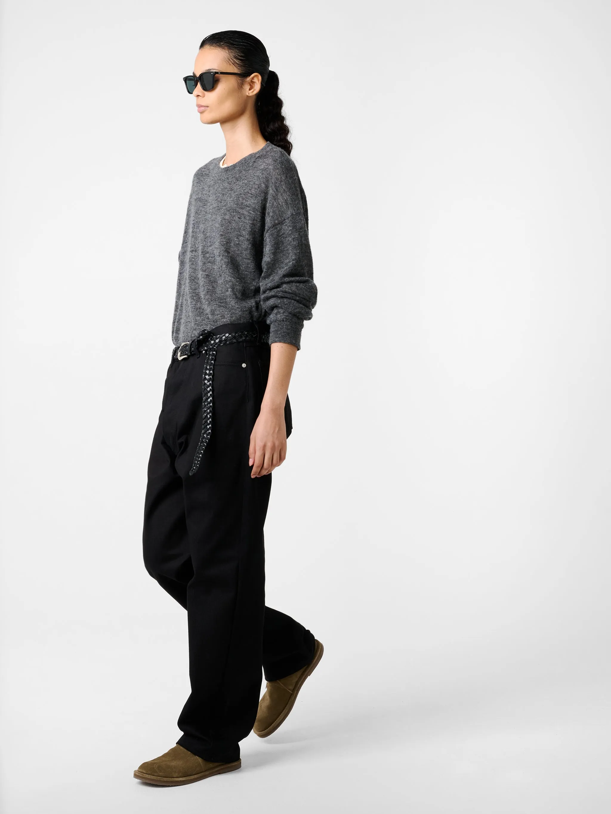 Marylebone Straight Leg Denim Pant in Black sold by Studio Nicholson product image thumbnail 3
