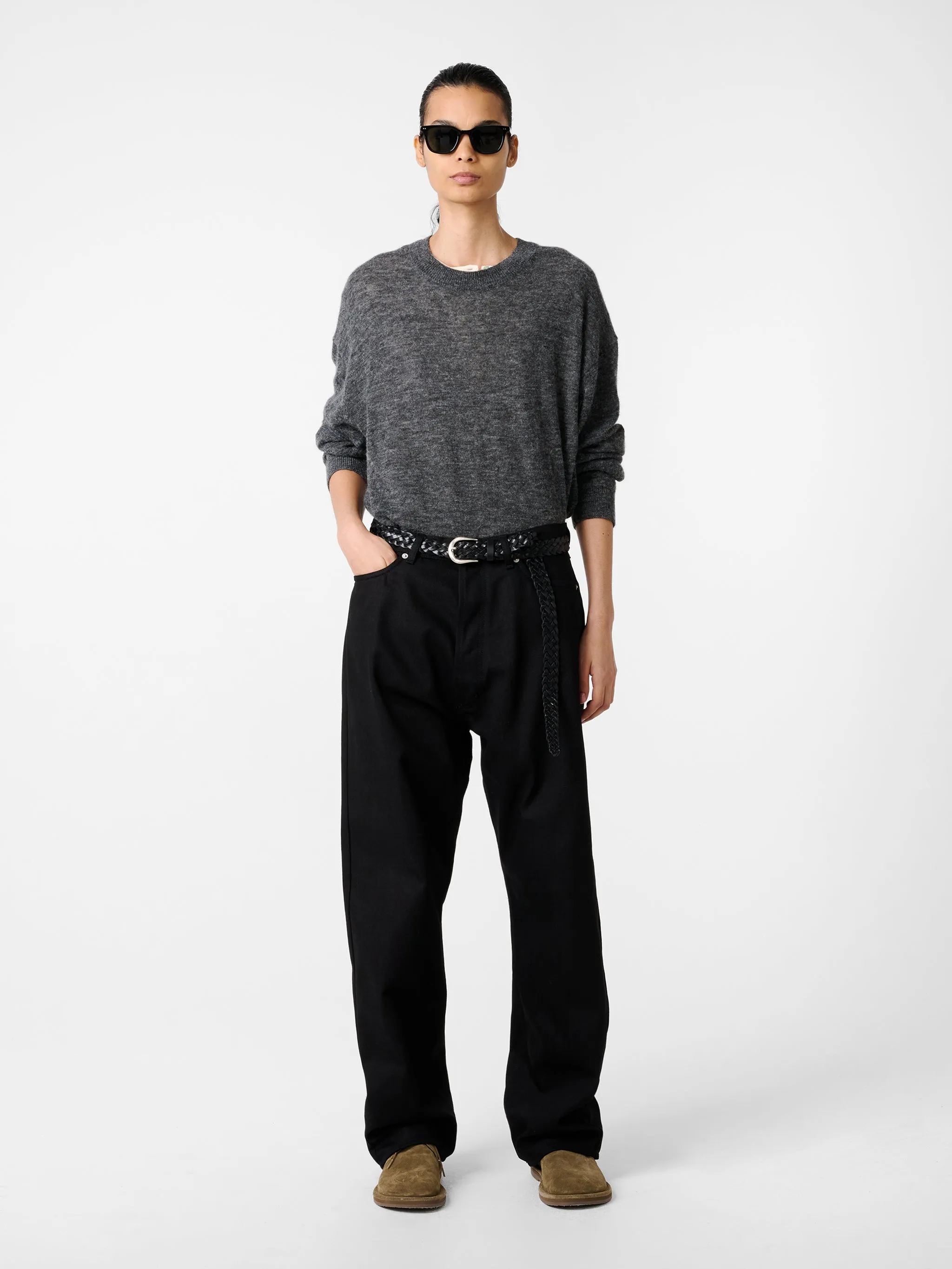 Marylebone Straight Leg Denim Pant in Black sold by Studio Nicholson product image thumbnail 5
