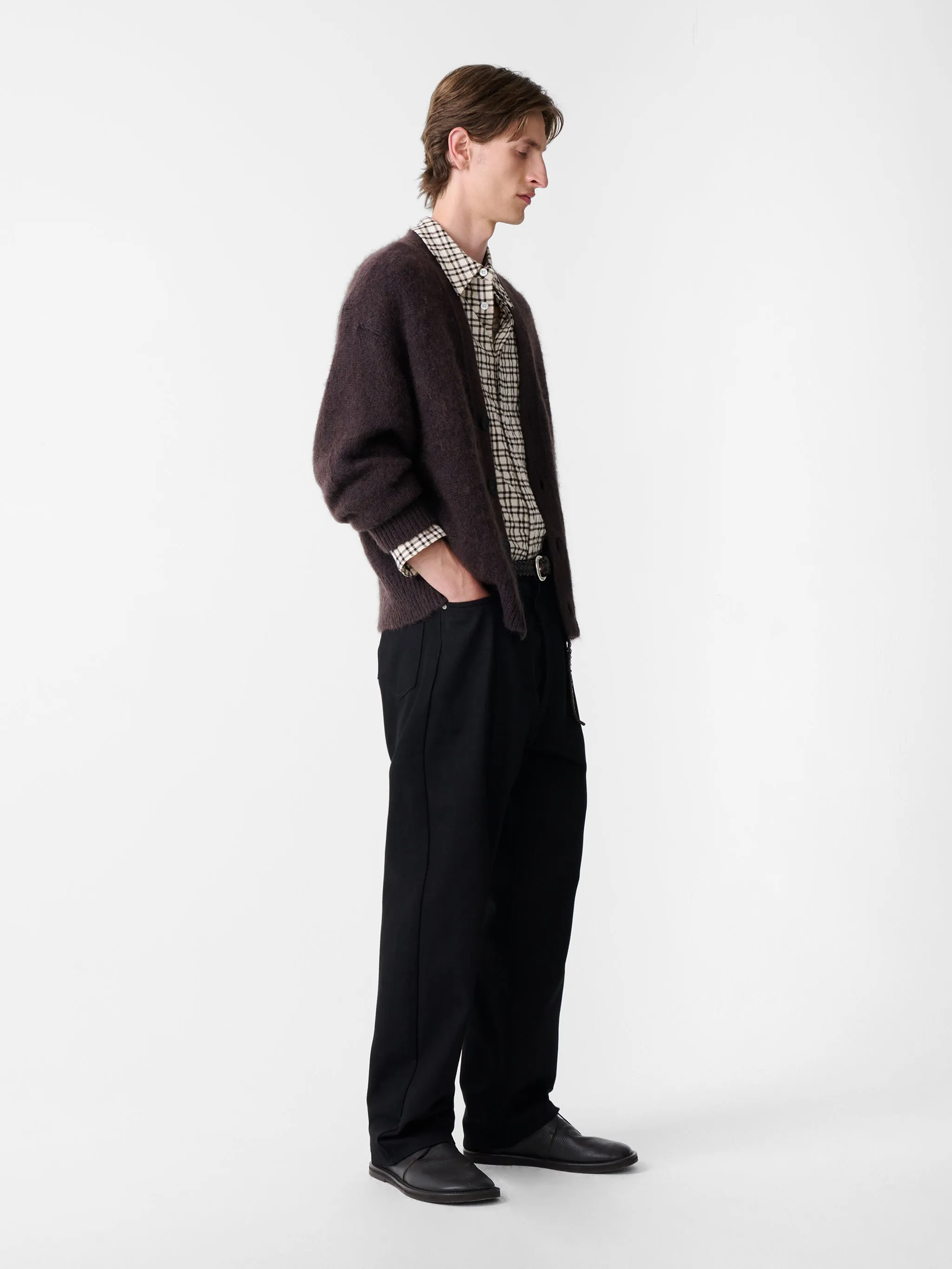 Marylebone Straight Leg Denim Pant in Black sold by Studio Nicholson product image thumbnail 4