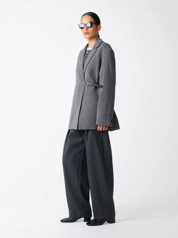 Silas Wool Jacket in Black / White made by Studio Nicholson