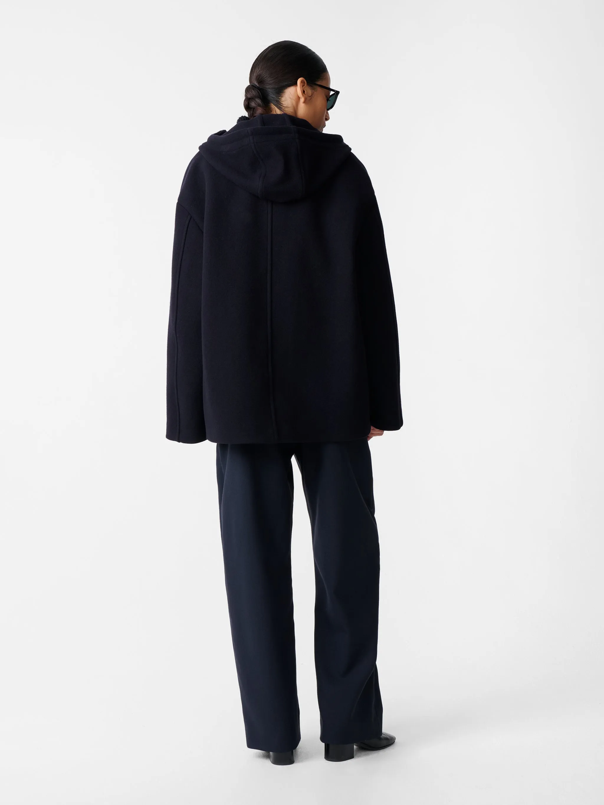 Etna Wool Jacket in Dark Navy sold by Studio Nicholson product image thumbnail 4