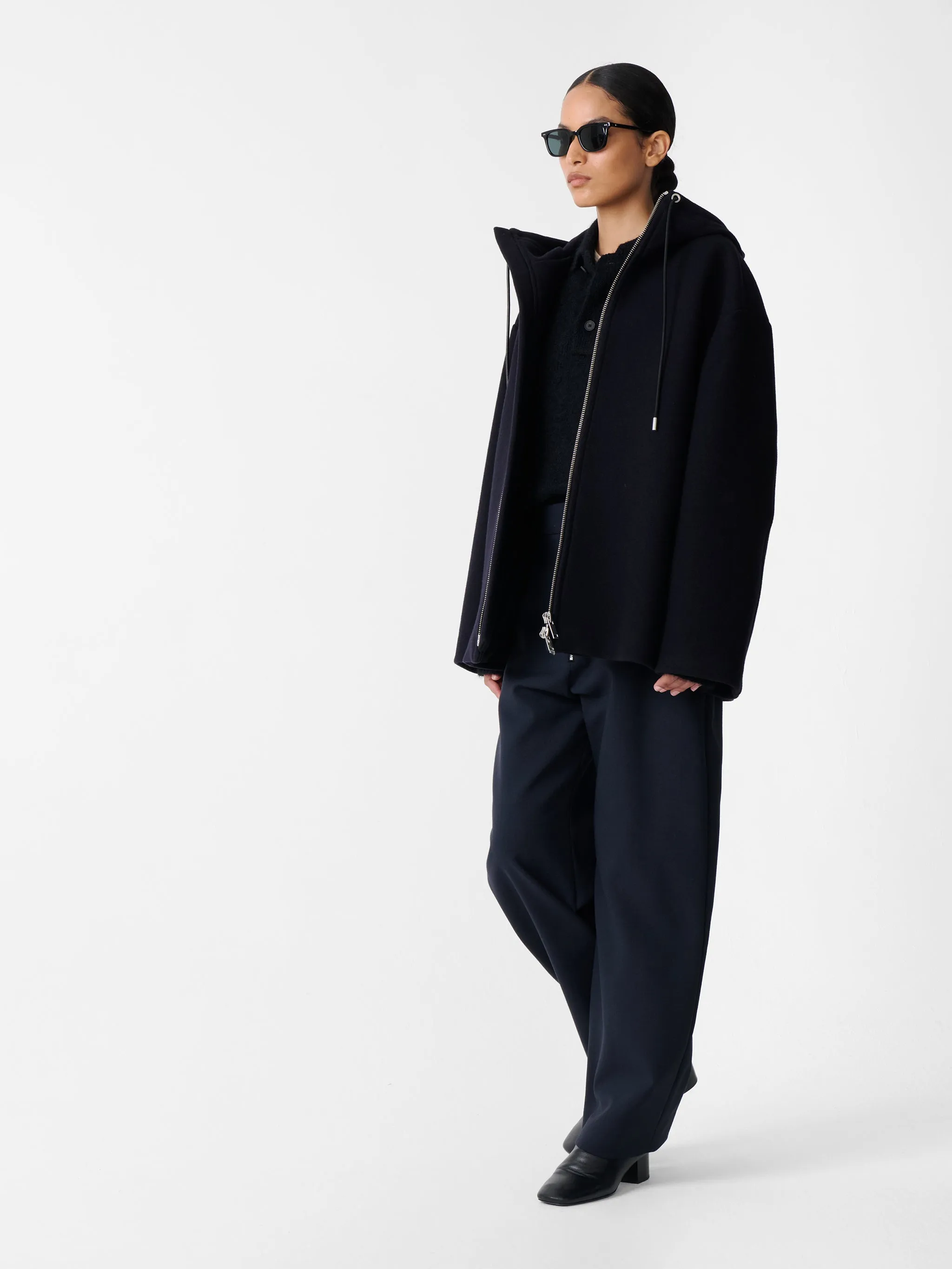 Etna Wool Jacket in Dark Navy sold by Studio Nicholson product image thumbnail 5