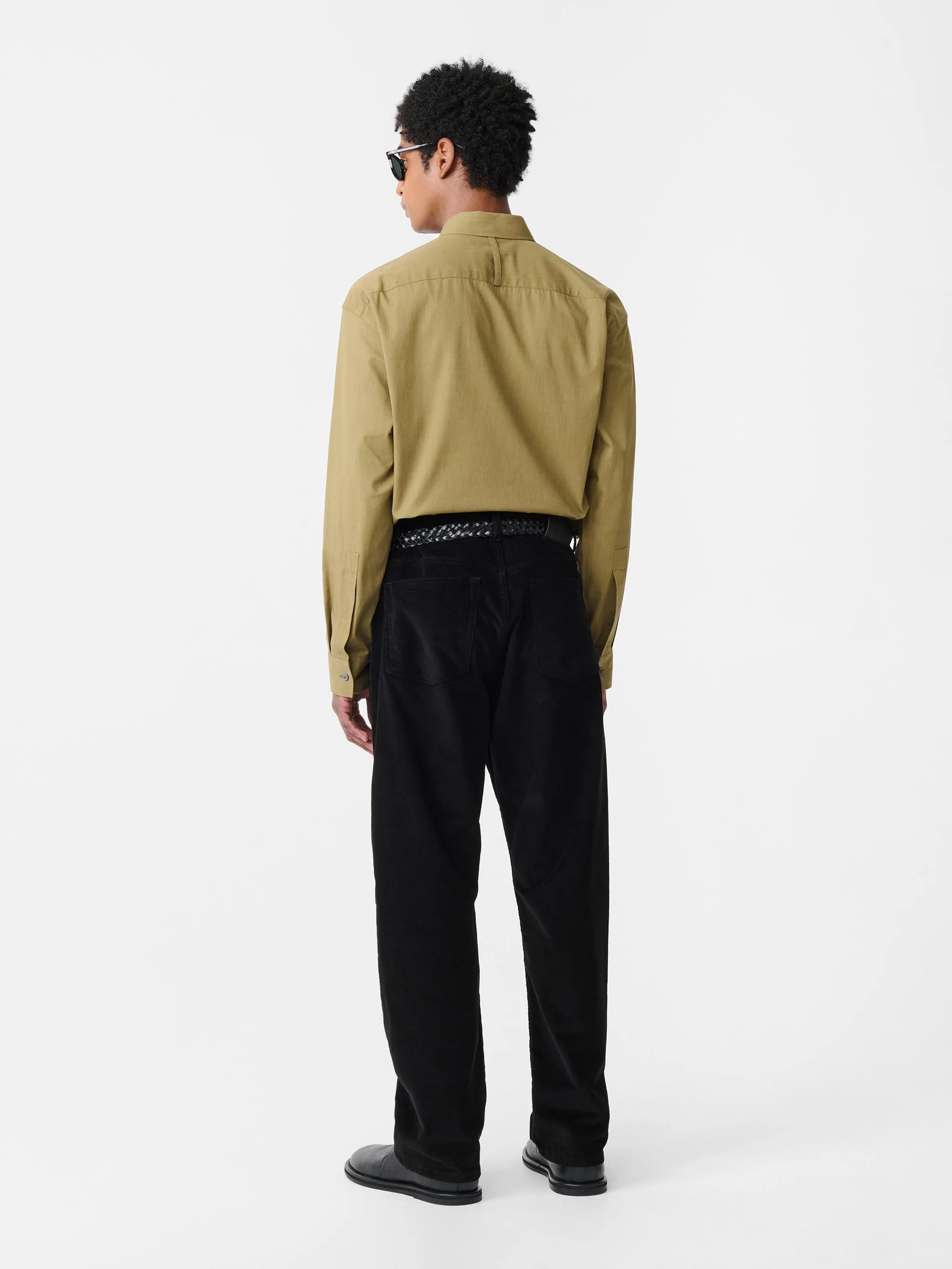 Riso Corduroy Straight Leg Pant in Black sold by Studio Nicholson product image thumbnail 2