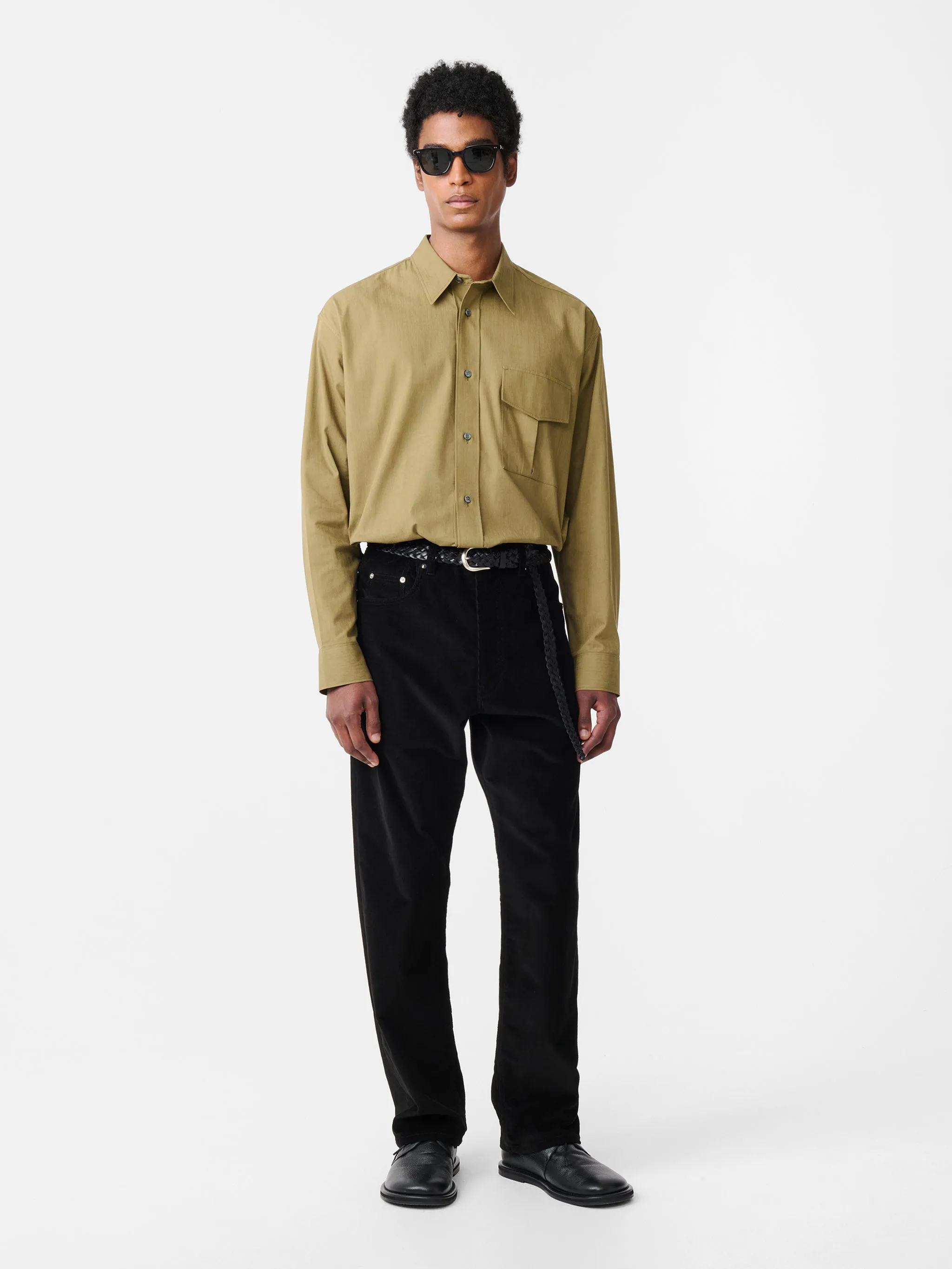 Riso Corduroy Straight Leg Pant in Black sold by Studio Nicholson product image thumbnail 3
