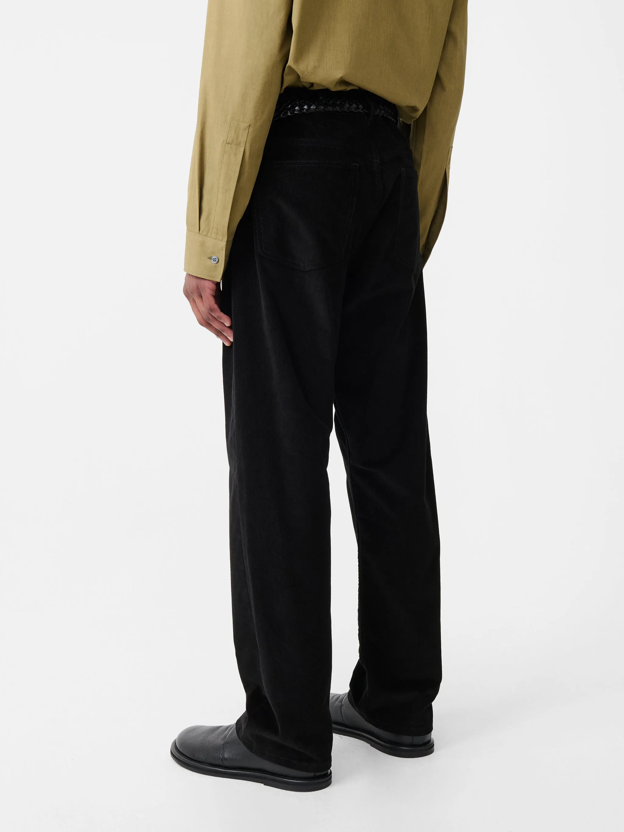 Riso Corduroy Straight Leg Pant in Black sold by Studio Nicholson product image thumbnail 5