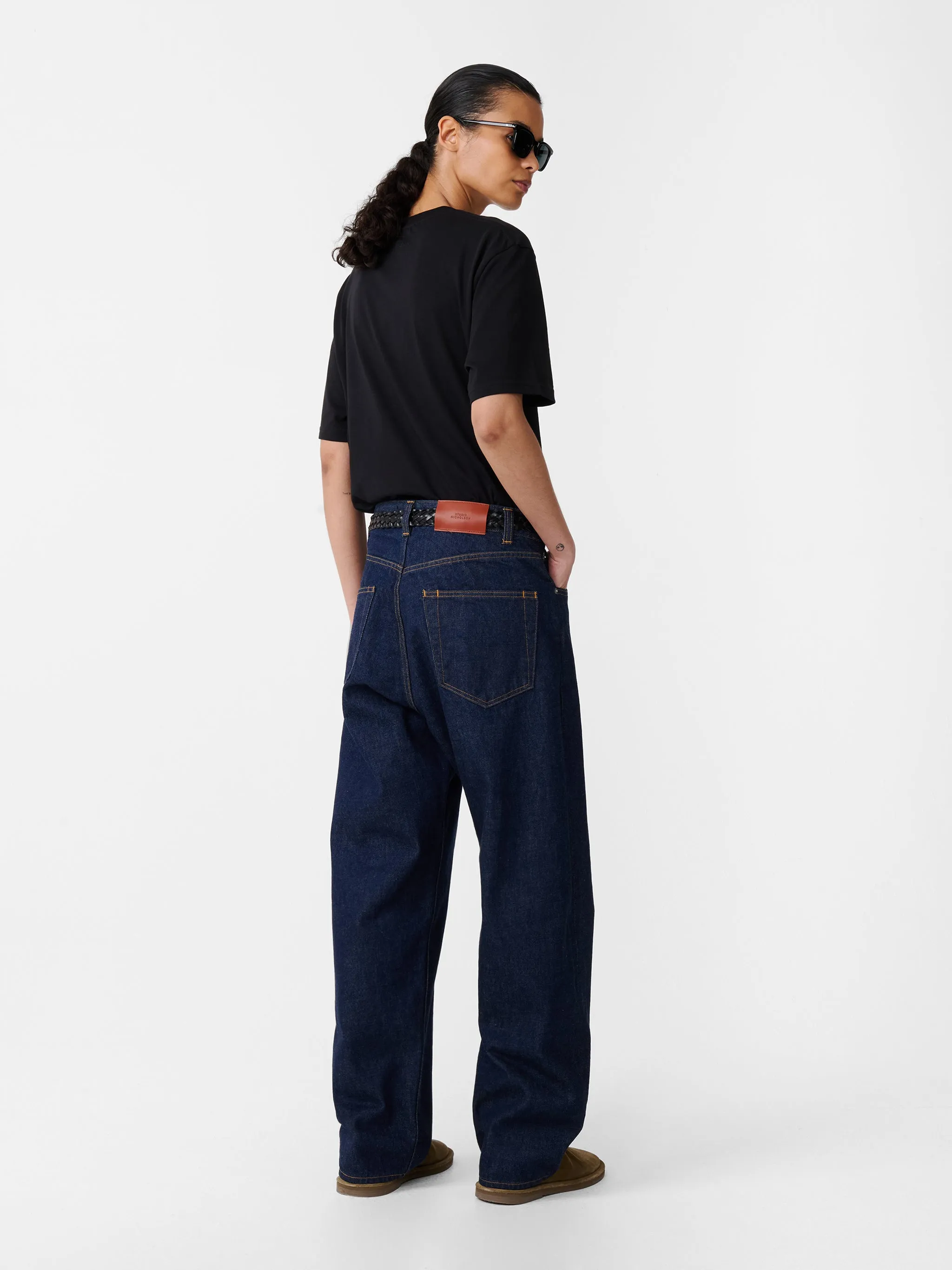 Seb Straight Leg Denim Pant in Indigo Wash sold by Studio Nicholson product image thumbnail 5