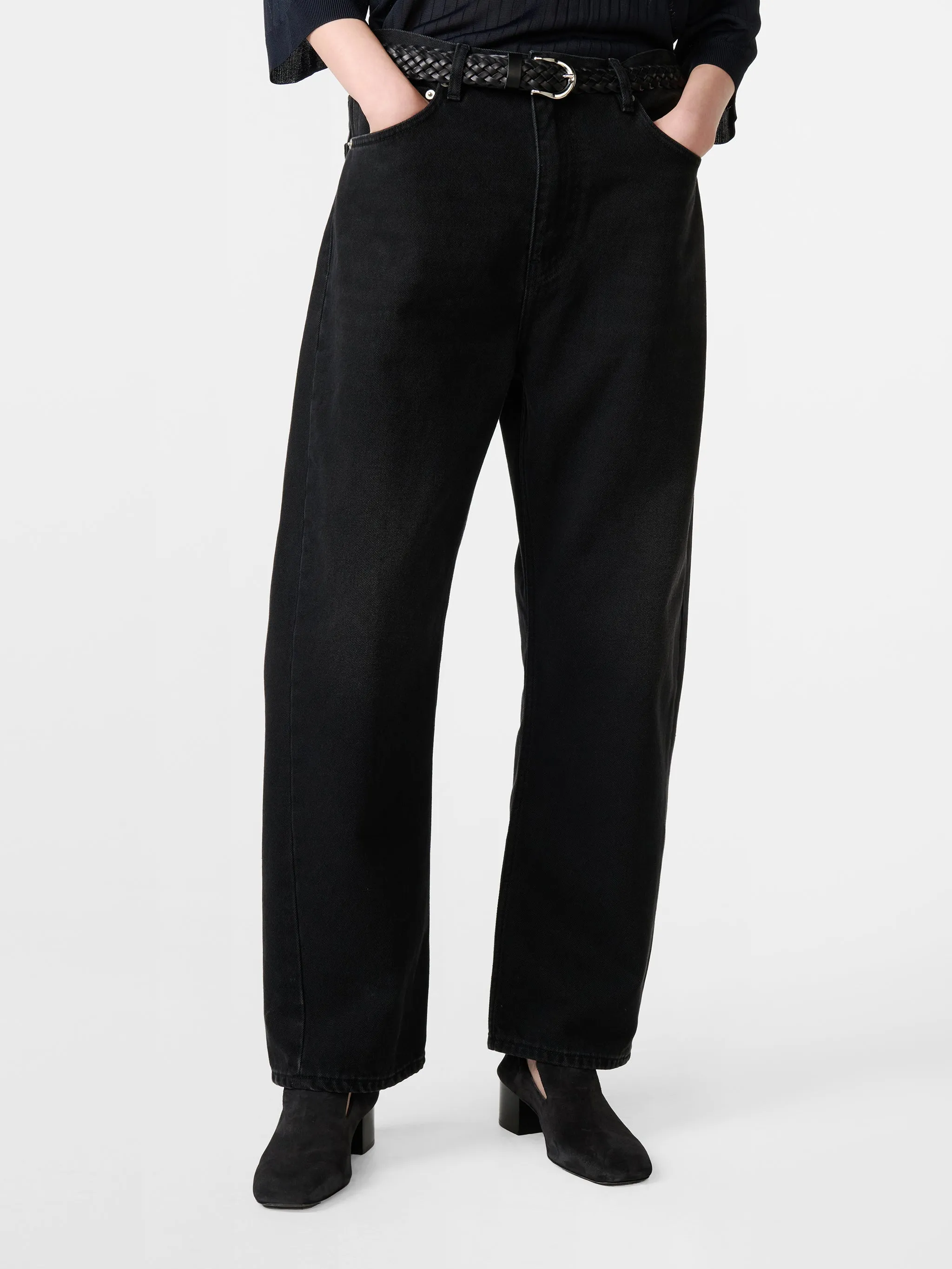 Denjo Straight Leg Denim Pant in Washed Black sold by Studio Nicholson product image thumbnail 5