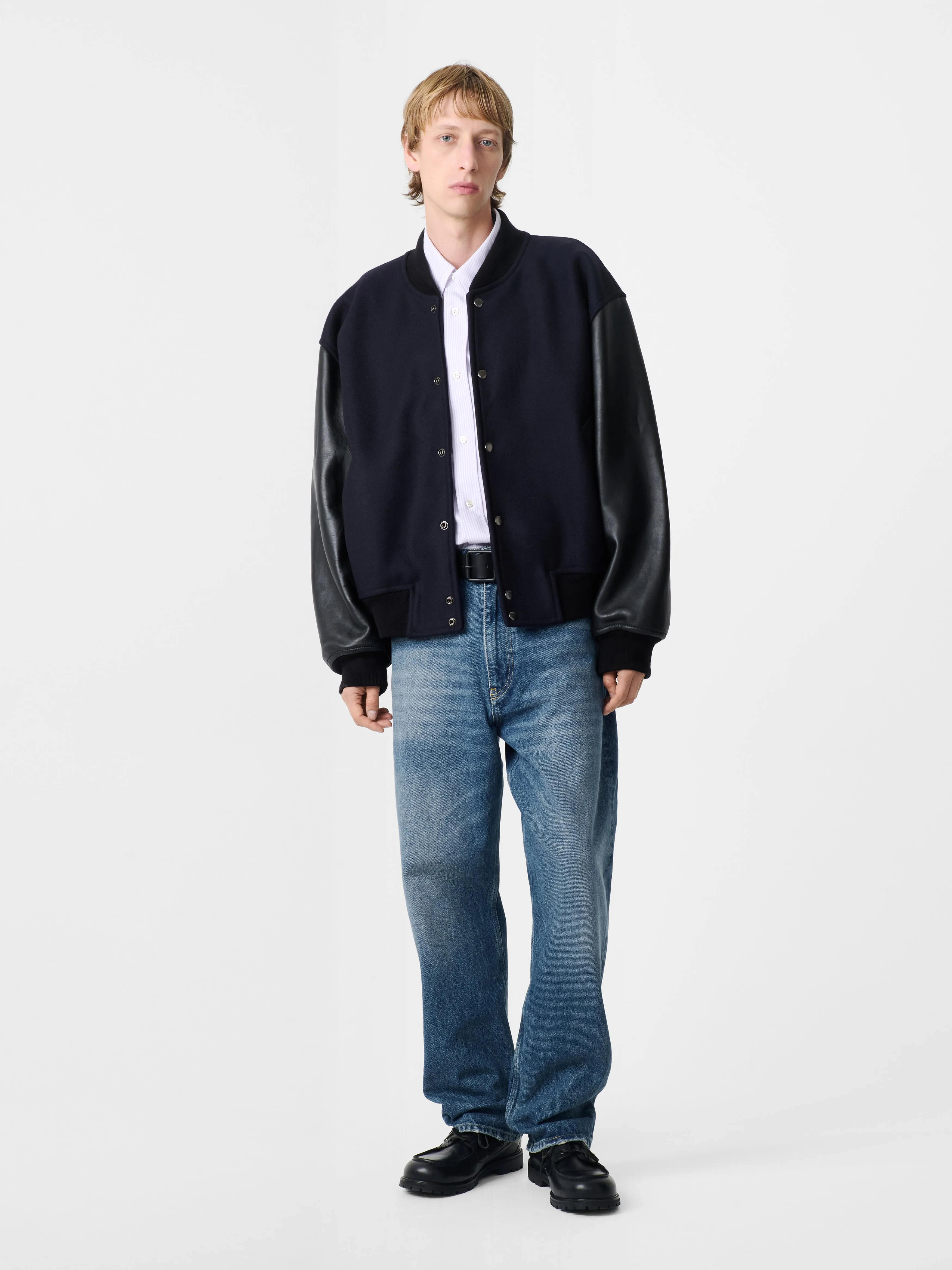 Riso Straight Denim Pant in Worn Wash Indigo sold by Studio Nicholson product image thumbnail 4