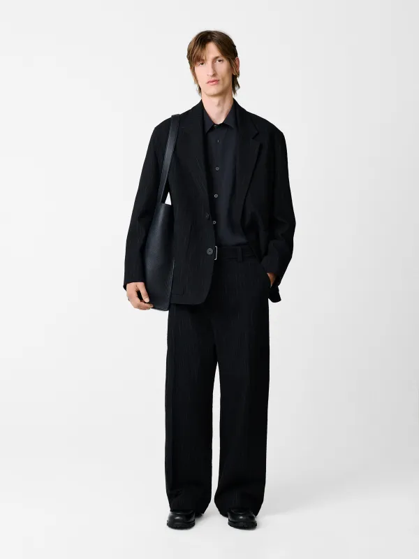 Vital Belted Pant in Black Stripe made by Studio Nicholson