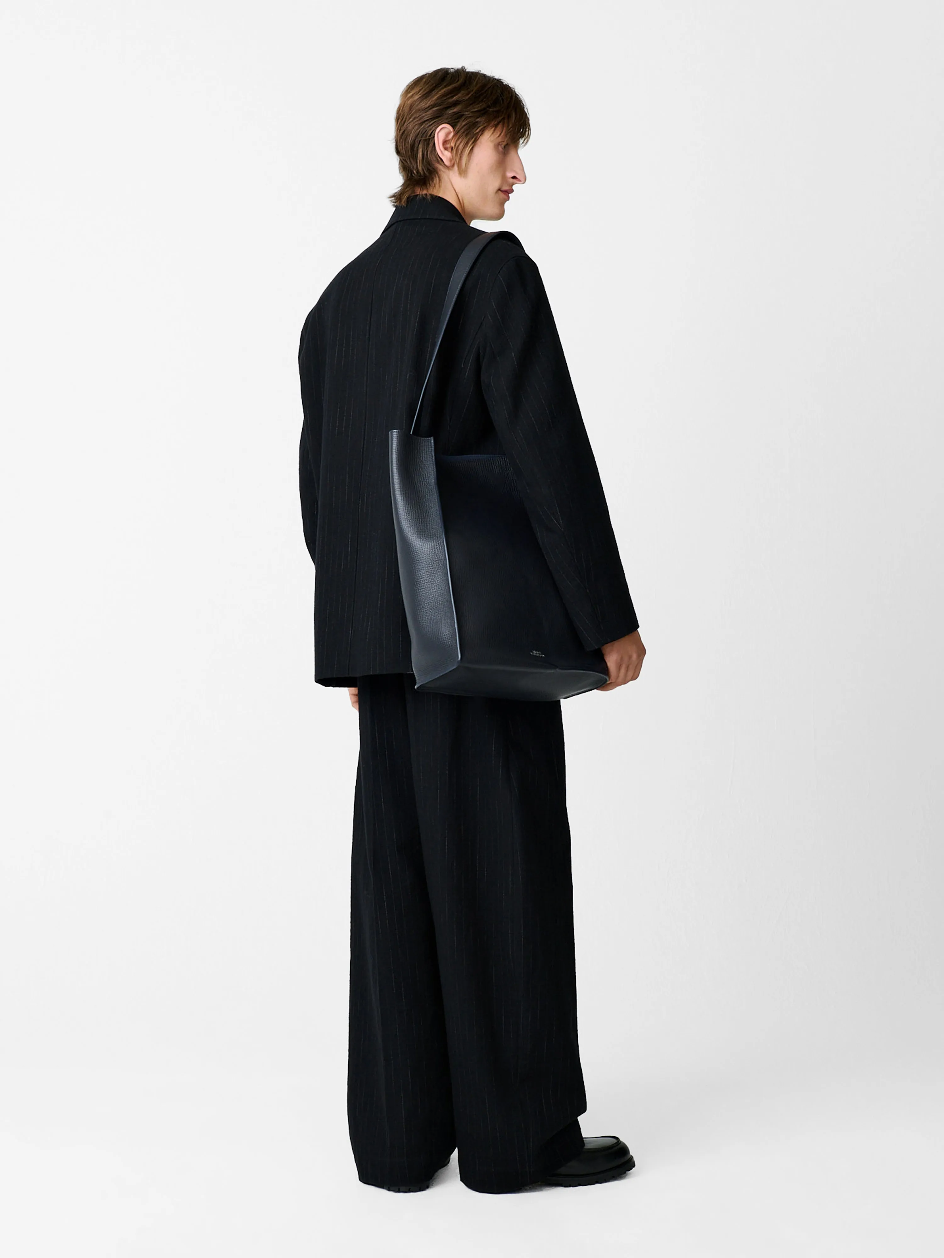 Vital Belted Pant in Black Stripe sold by Studio Nicholson product image thumbnail 3