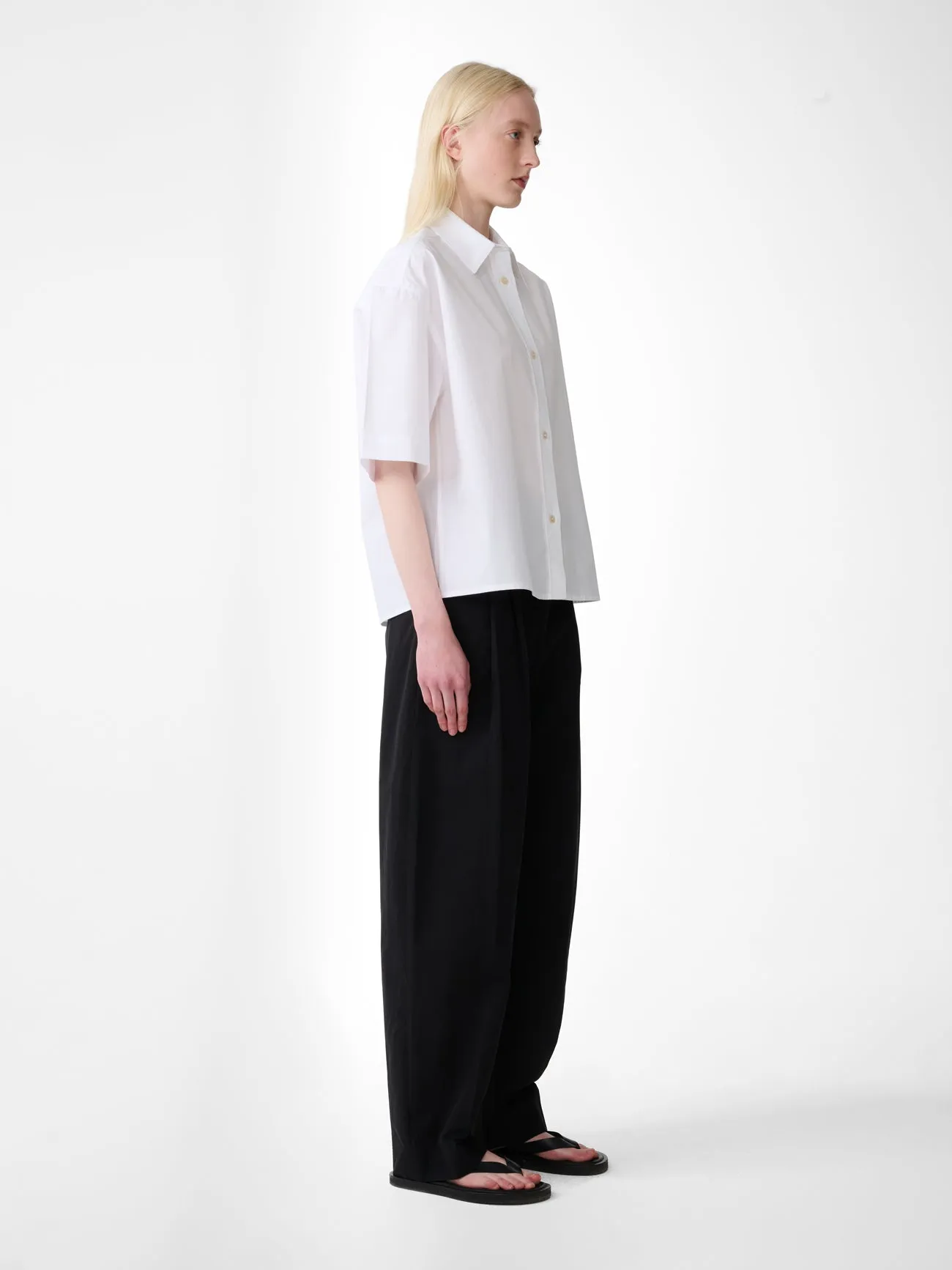 Sperro Tailored Cotton Pant in Black sold by Studio Nicholson product image thumbnail 2