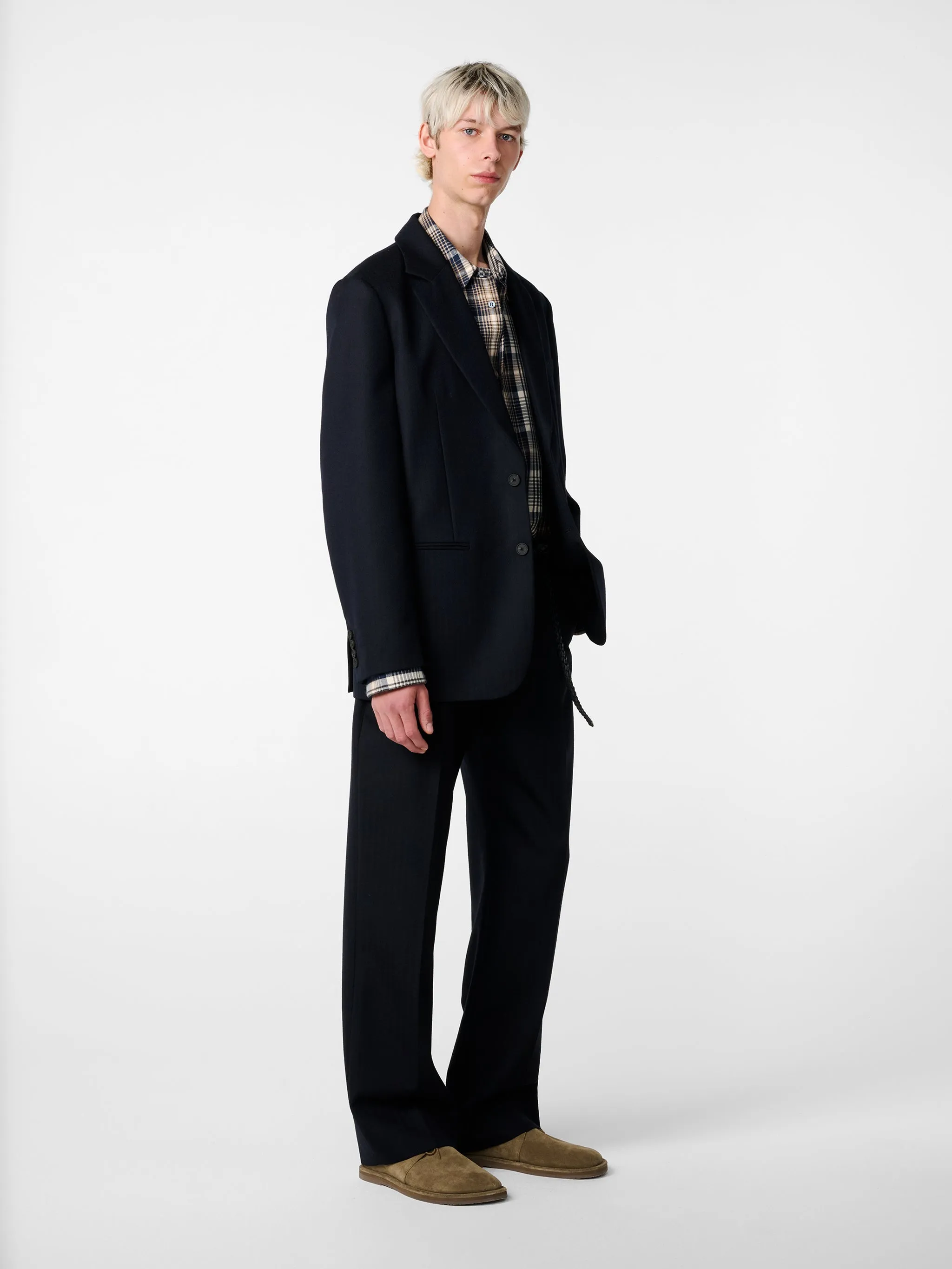 Burlington Wool Jacket in Darkest Navy sold by Studio Nicholson product image thumbnail 3