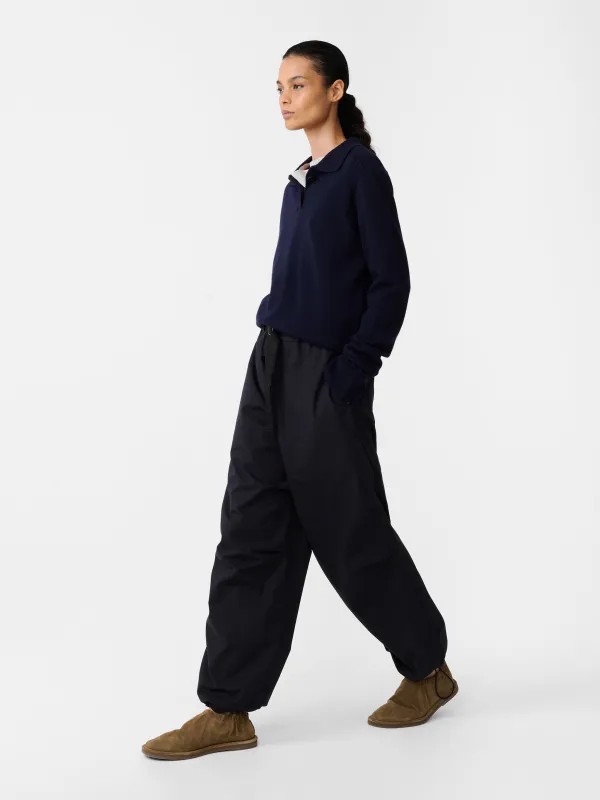 Sark Knit Polo in Navy made by Studio Nicholson