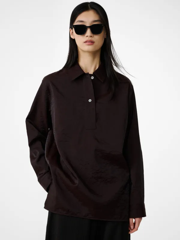Pinole Polo Shirt in Cocoa made by Studio Nicholson