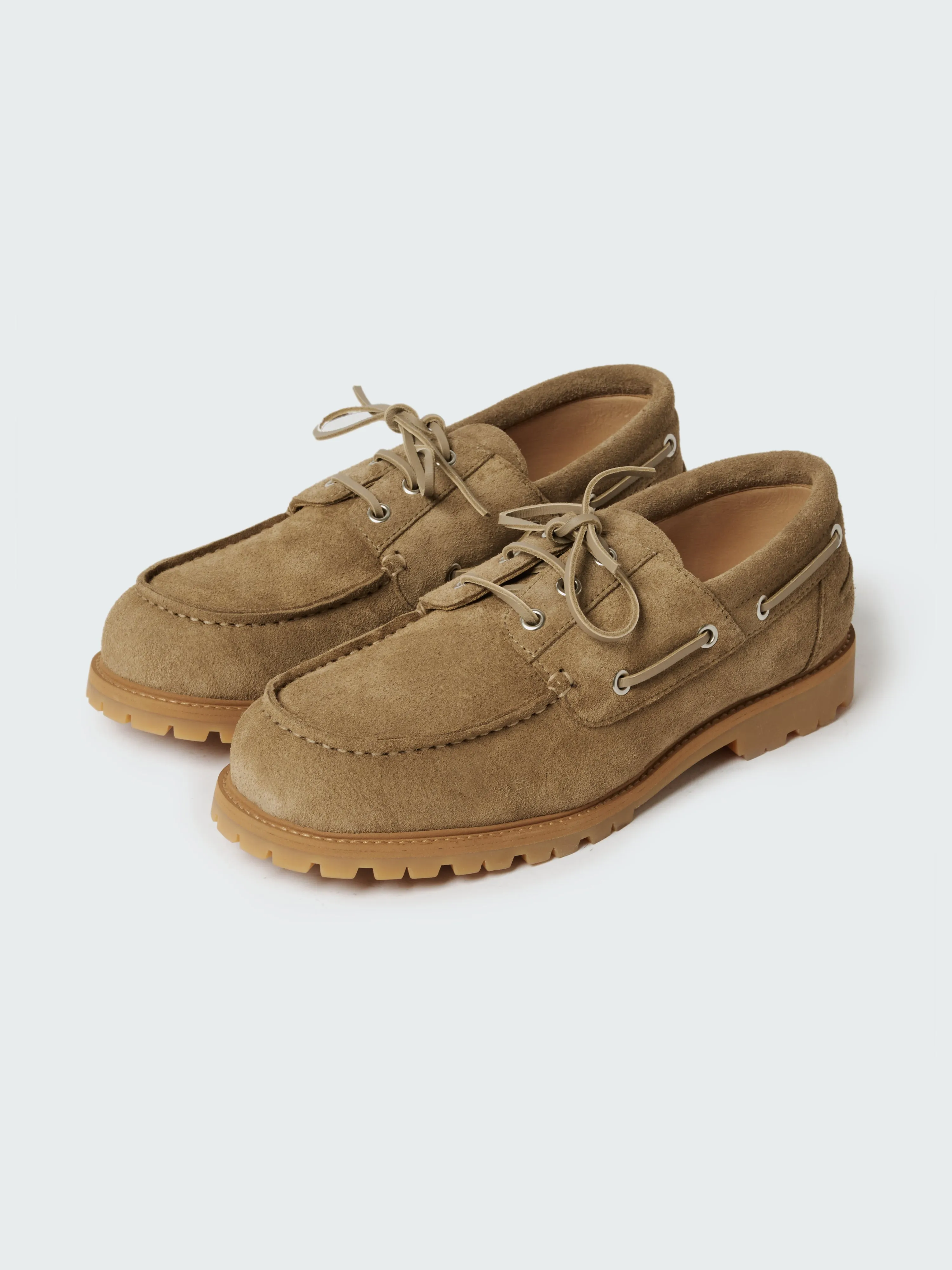 Guston Suede Shoe in Taupe sold by Studio Nicholson