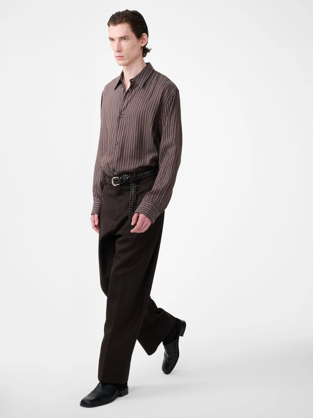Fume Tailored Pant in Coffee sold by Studio Nicholson product image thumbnail 4