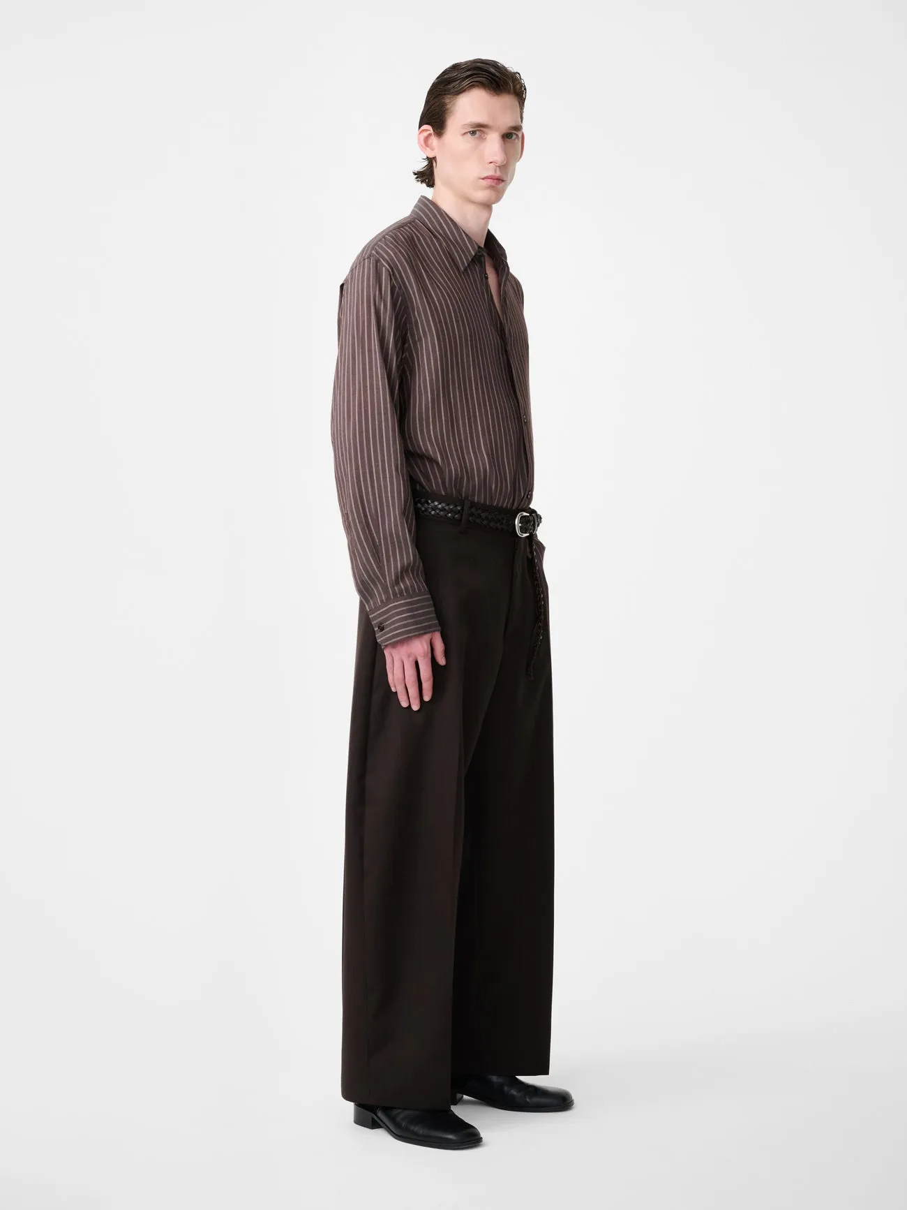 Fume Tailored Pant in Coffee sold by Studio Nicholson product image thumbnail 2