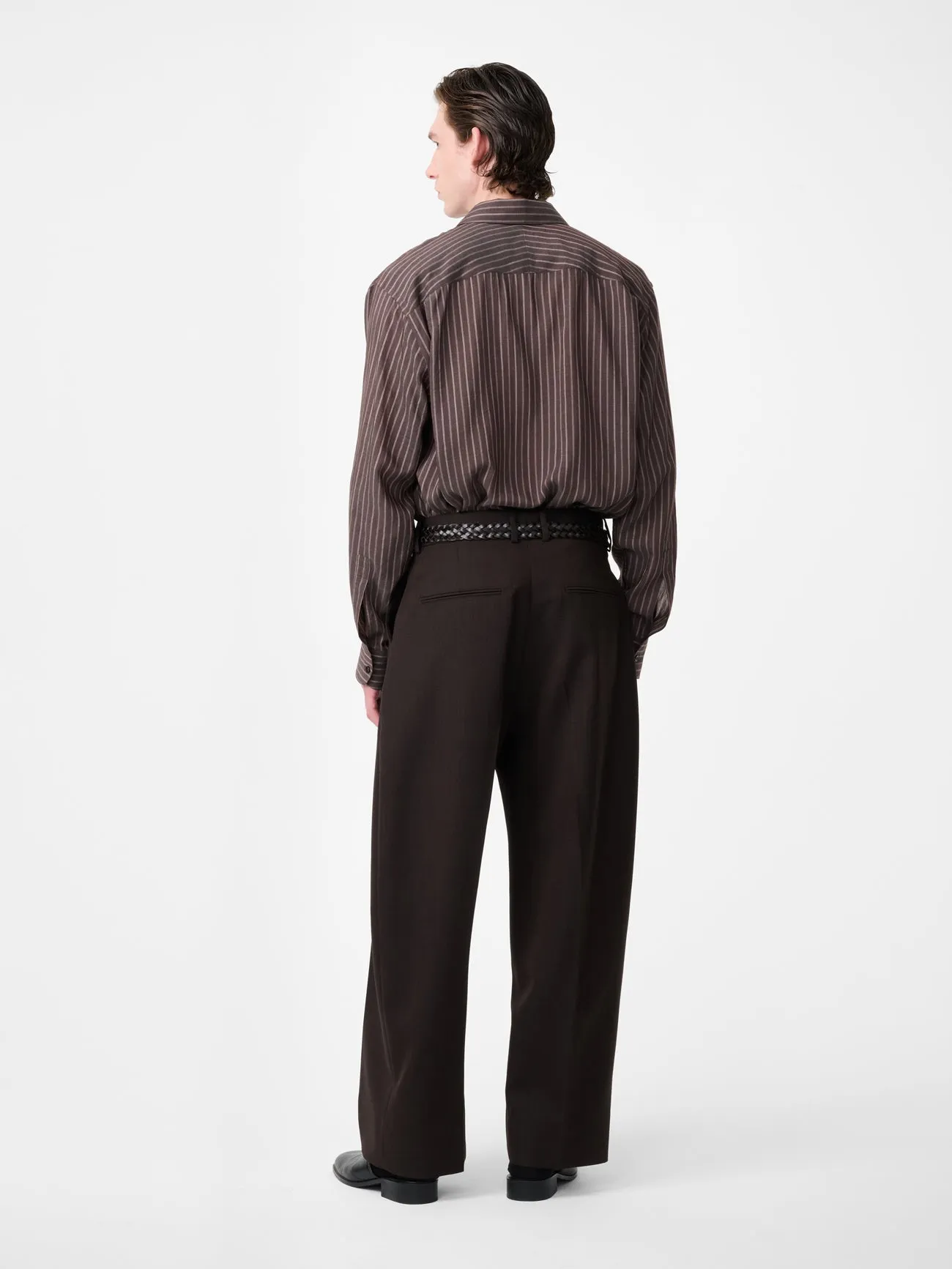 Fume Tailored Pant in Coffee sold by Studio Nicholson product image thumbnail 3