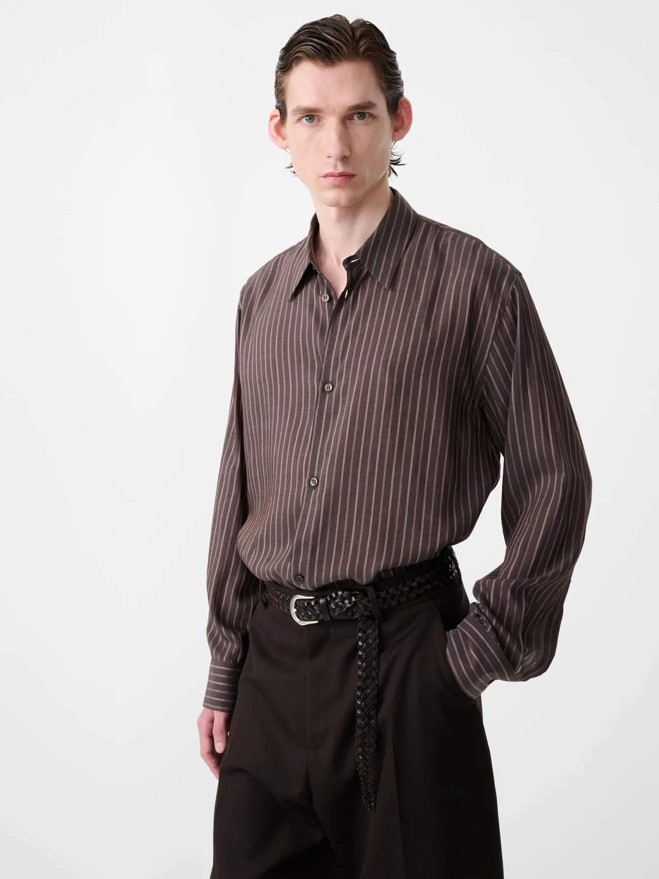 View Shirt in Porchini Stripe sold by Studio Nicholson