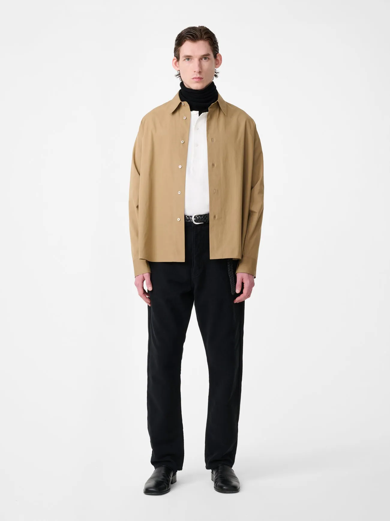 Hal Cotton Shirt in Chino sold by Studio Nicholson