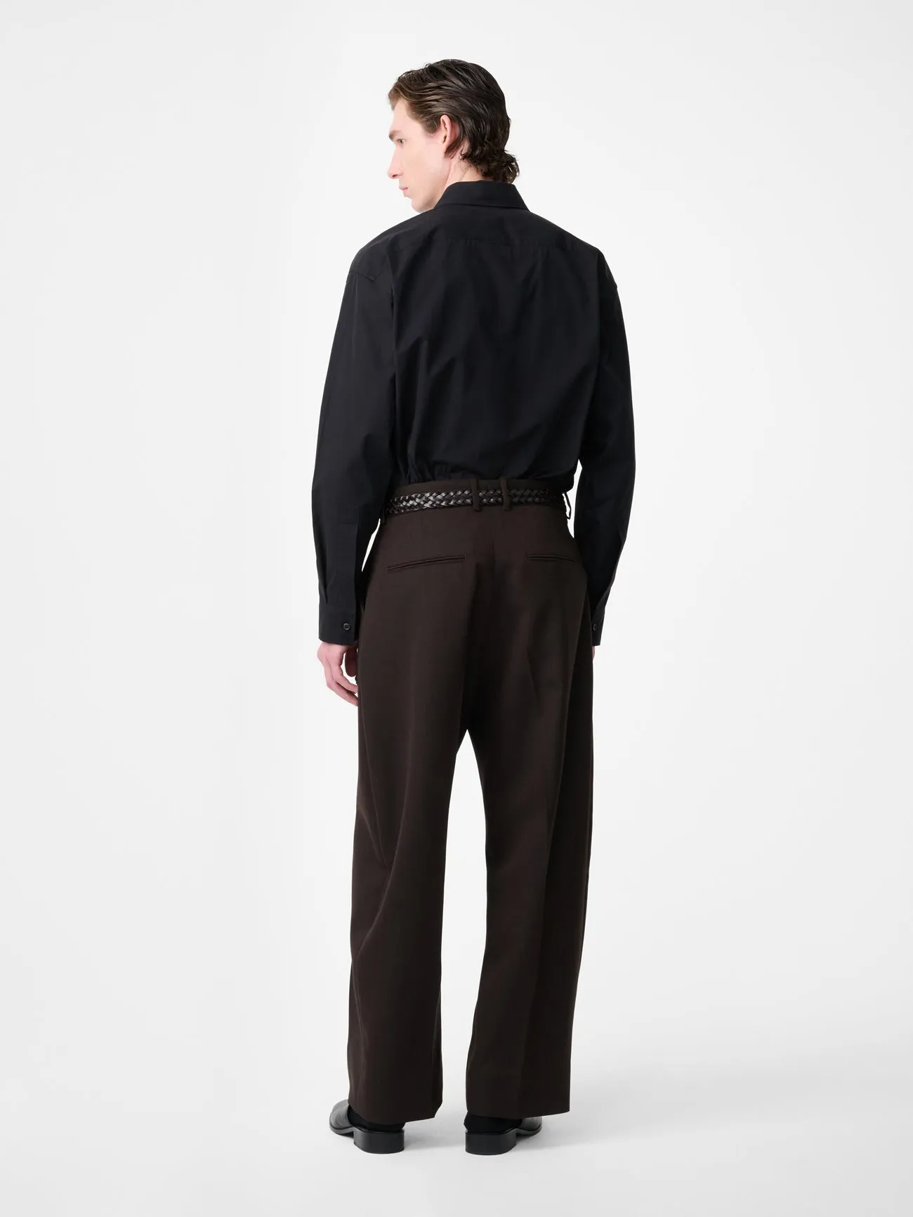 Hal Cotton Shirt in Black sold by Studio Nicholson product image thumbnail 4