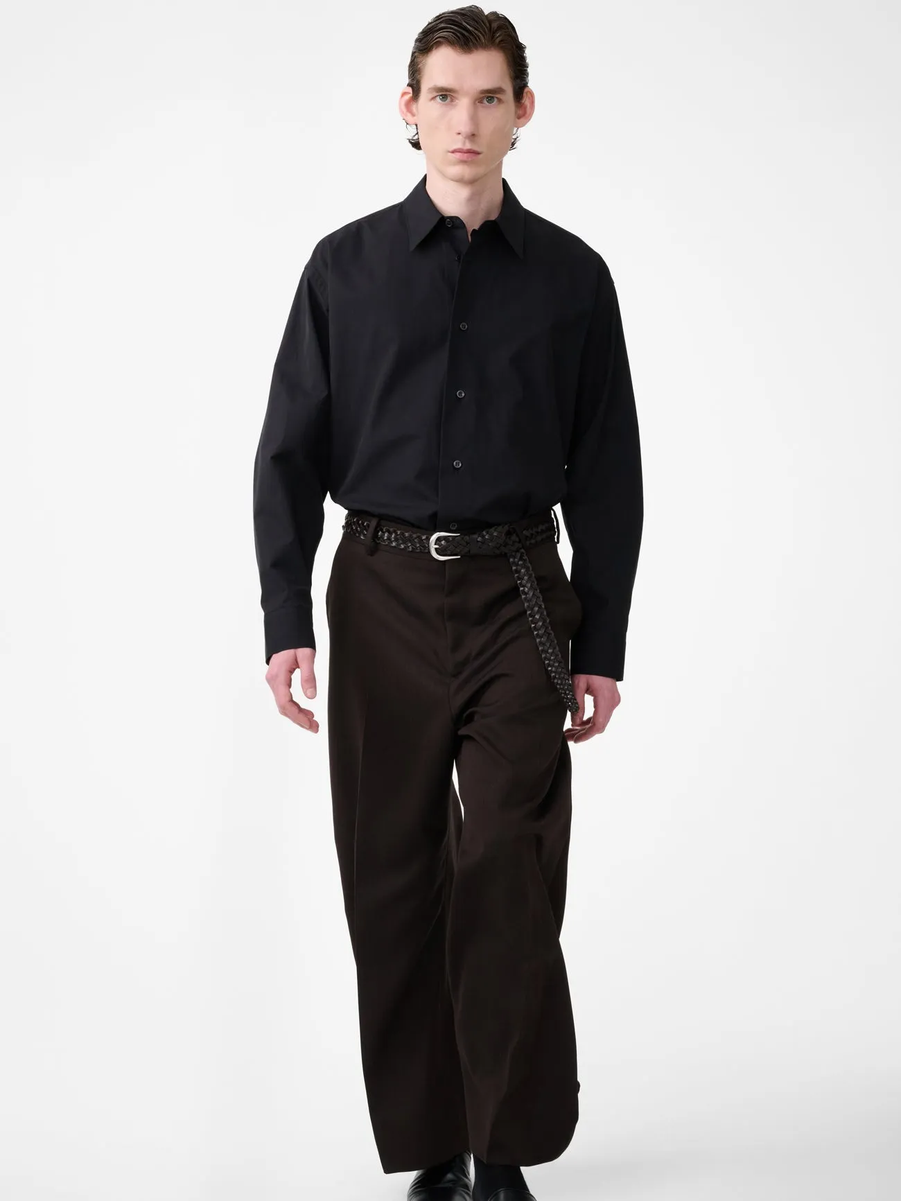 Hal Cotton Shirt in Black sold by Studio Nicholson product image thumbnail 5