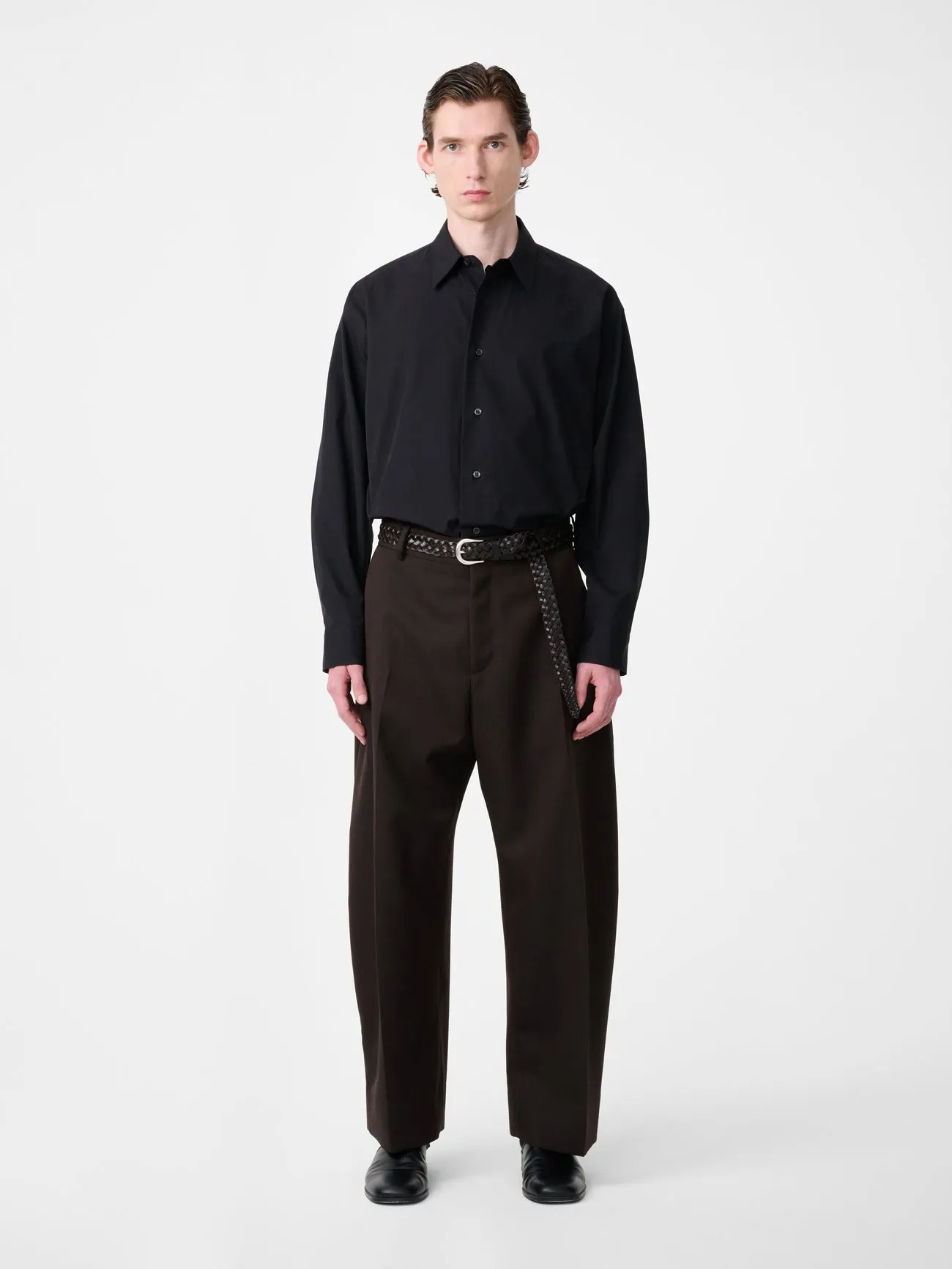 Hal Cotton Shirt in Black sold by Studio Nicholson product image thumbnail 2