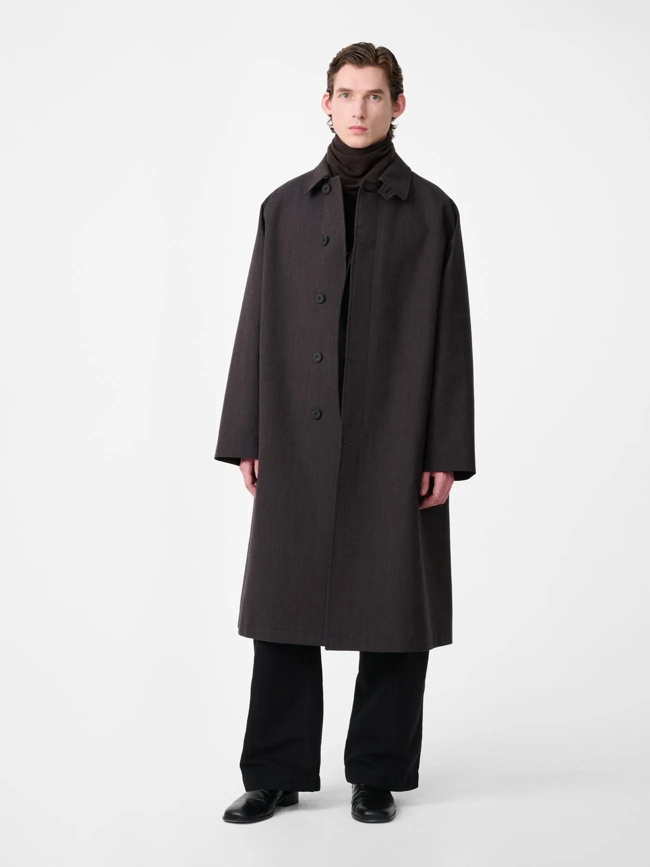 Crowe Trench in Brown Marl sold by Studio Nicholson product image thumbnail 5
