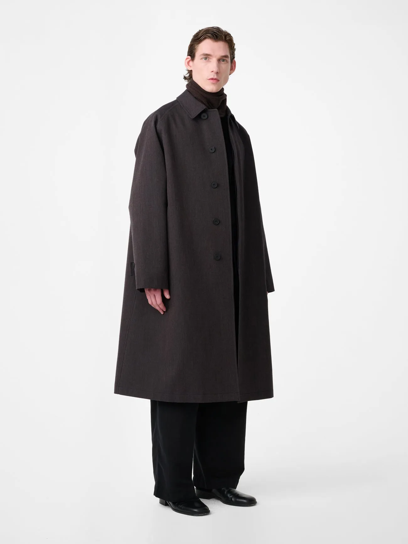 Crowe Trench in Brown Marl sold by Studio Nicholson product image thumbnail 2