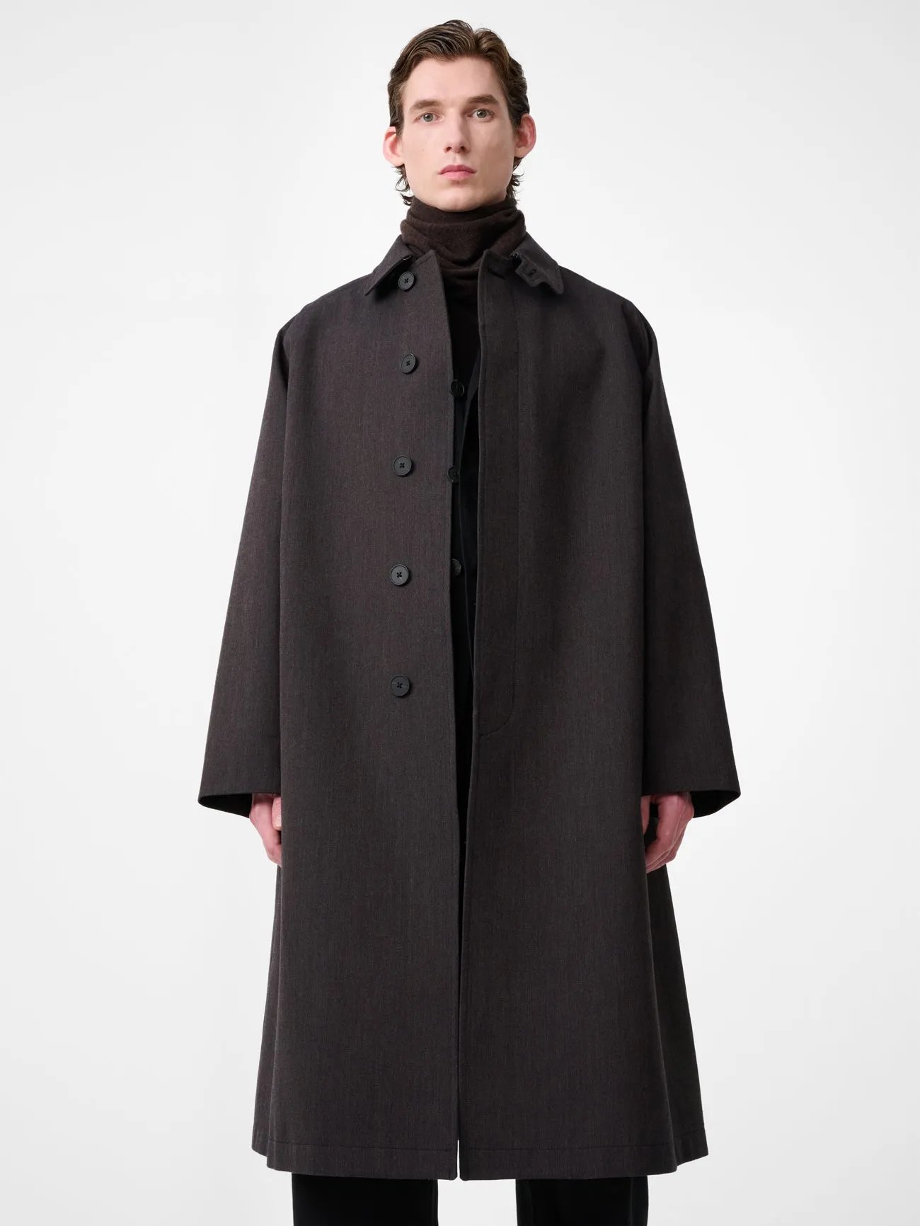 Crowe Trench in Brown Marl sold by Studio Nicholson product image thumbnail 3